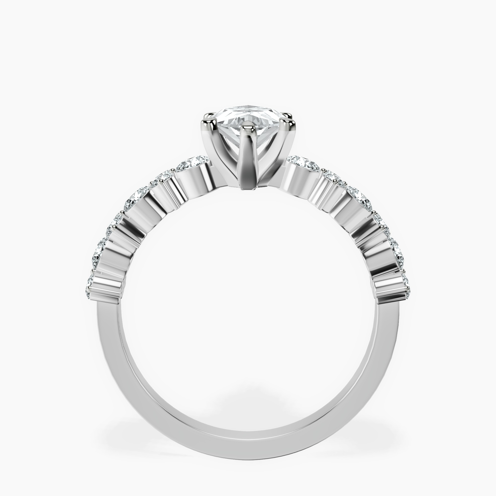 1.46 ct. marquise Dorothea Ring in 10kt white gold side right image one