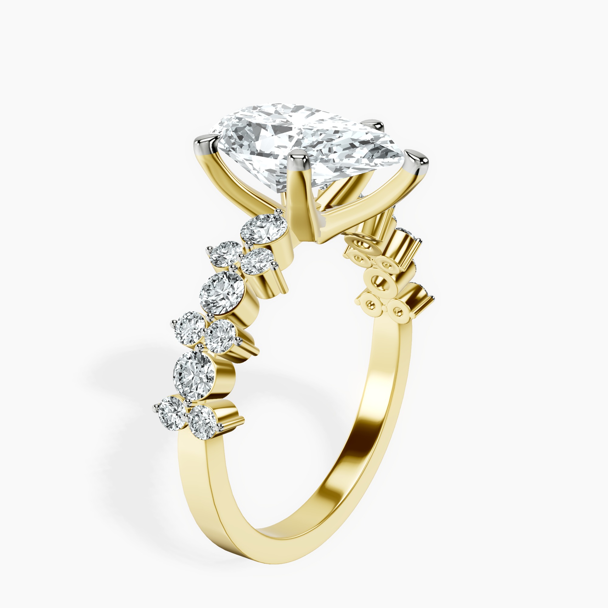 2.59 ct. pear Dorothea Ring in 14kt yellow gold standing product image one