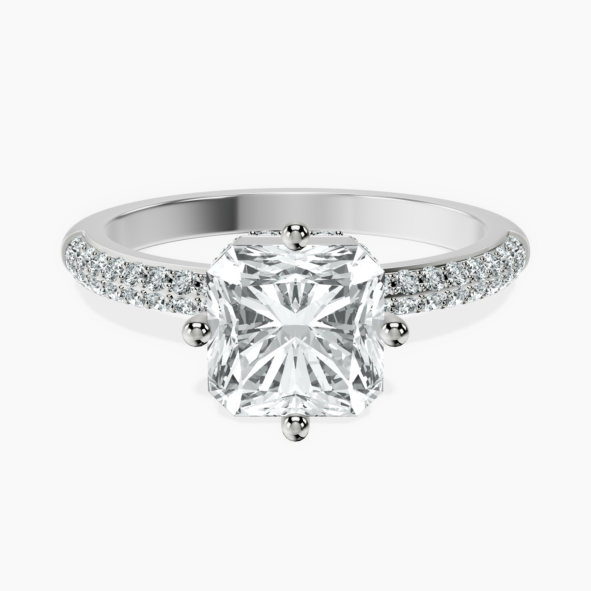 Platinum Eloa Secret Halo Lab Diamond Ring front image