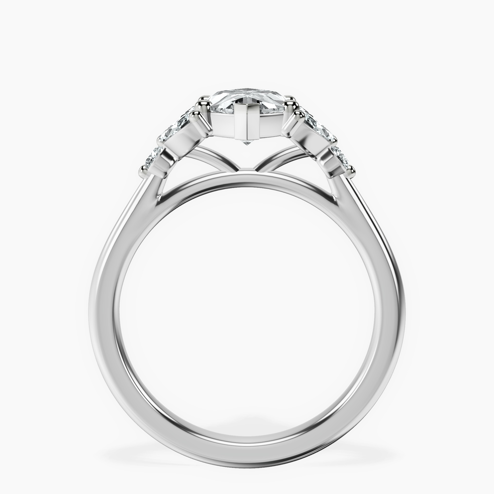 1.39 ct. marquise Beatrice Ring in 14kt white gold side right image one