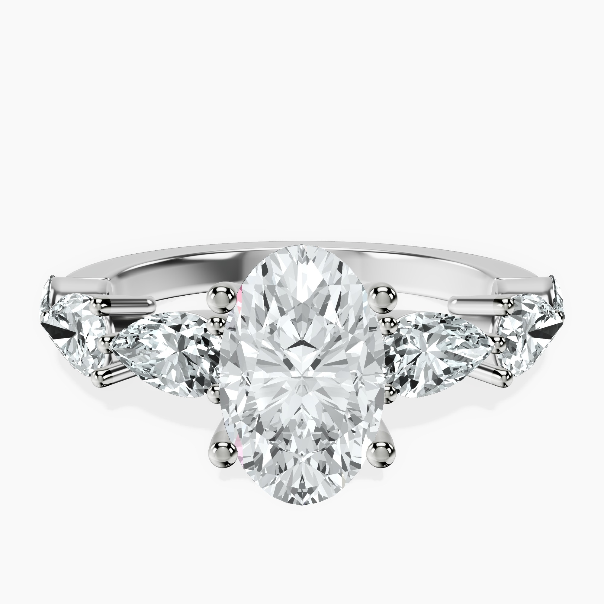 2.44 ct. oval Frances Ring in 14kt white gold rtr top