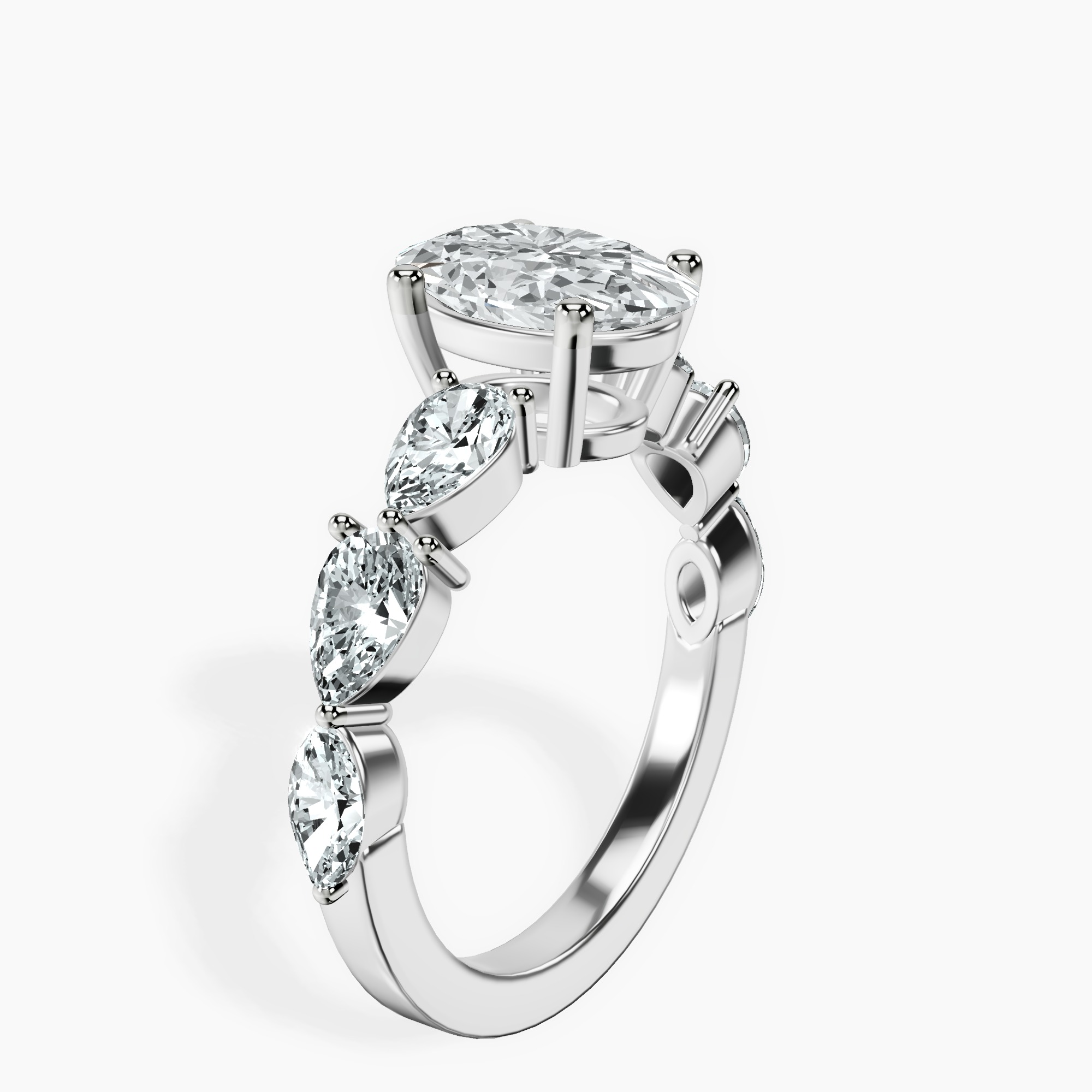 2.44 ct. oval Frances Ring in 14kt white gold standing product image one