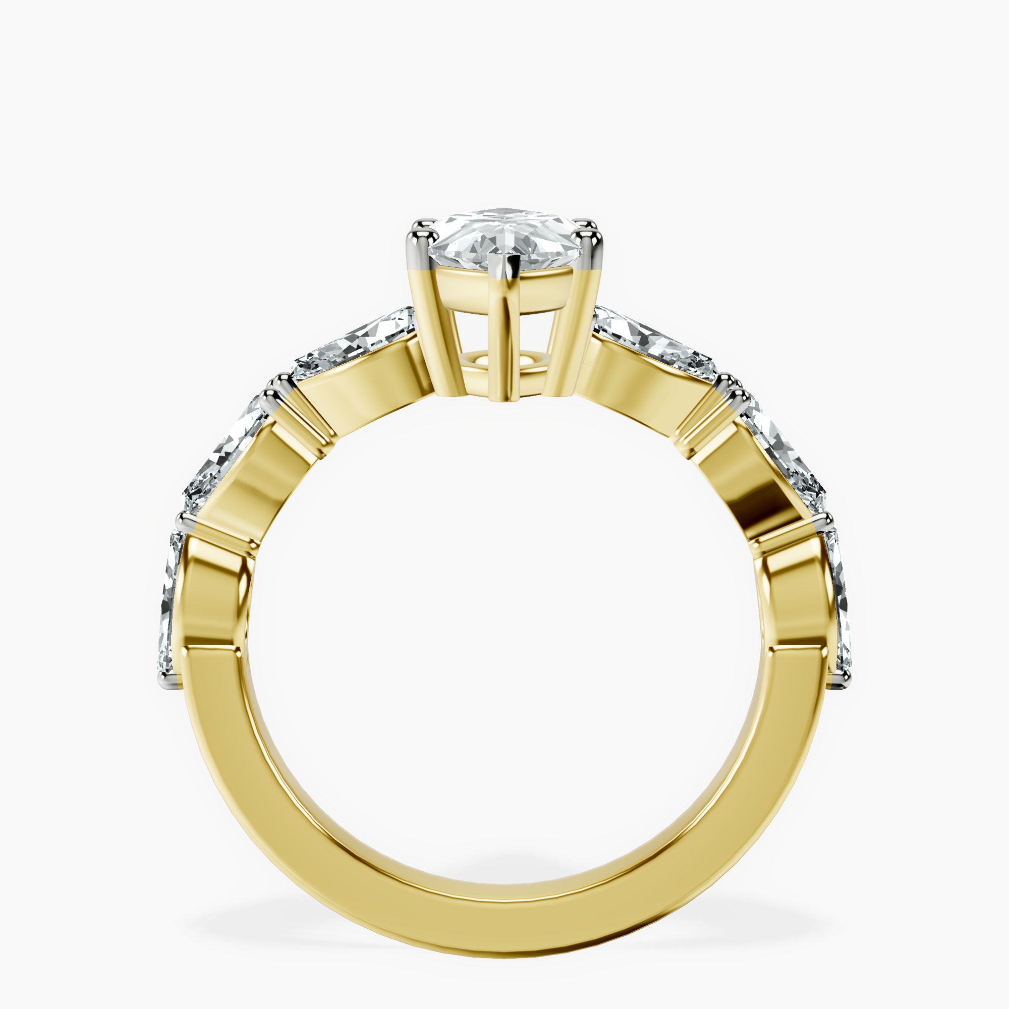 2.00 ct. marquise Frances Ring in 14kt yellow gold side right image one