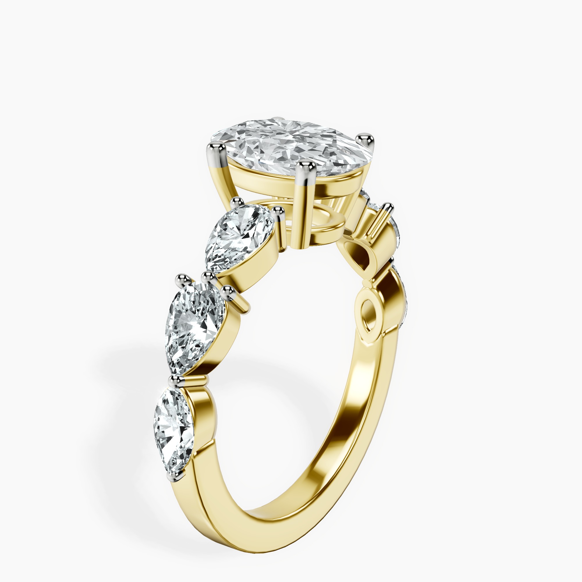 2.40 ct. oval Frances Ring in 10kt yellow gold standing product image one