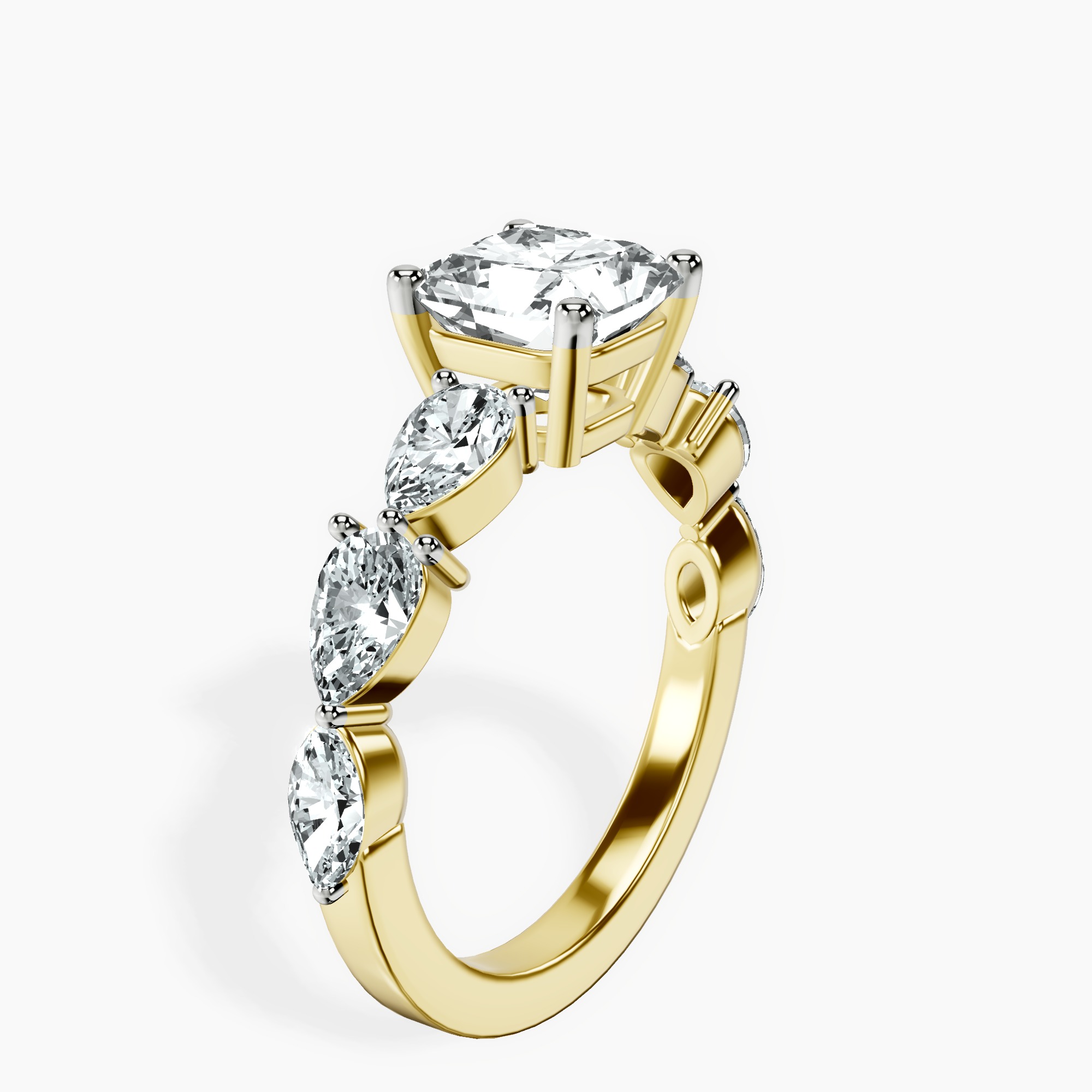 1.43 ct. radiant Frances Ring in 18kt yellow gold standing product image one