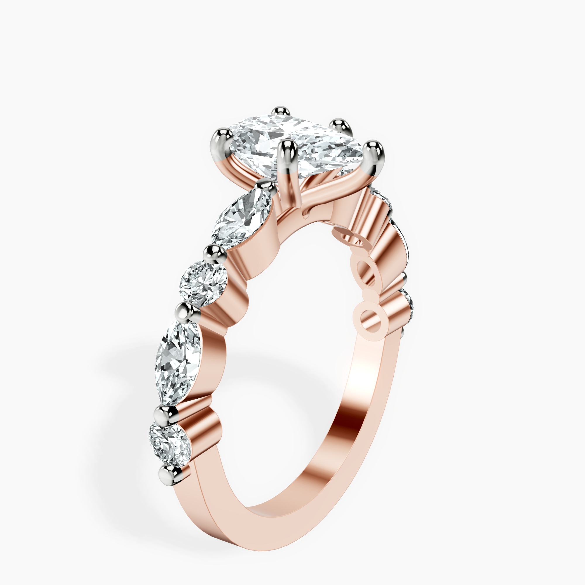 1.85 ct. pear Pamela Ring in 18kt rose gold standing product image one