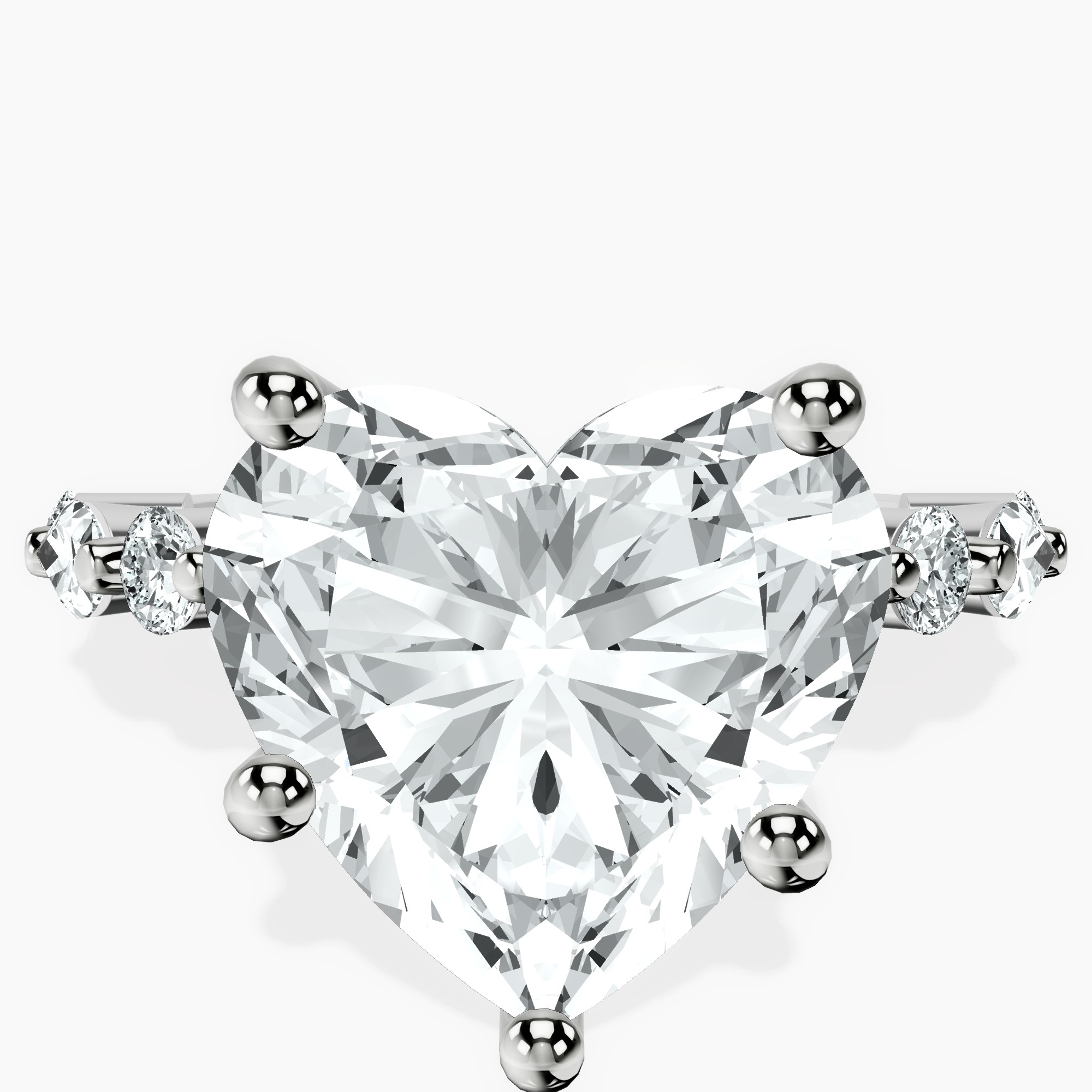 Platinum Pamela Eternity Side Stone Lab Diamond Ring front image