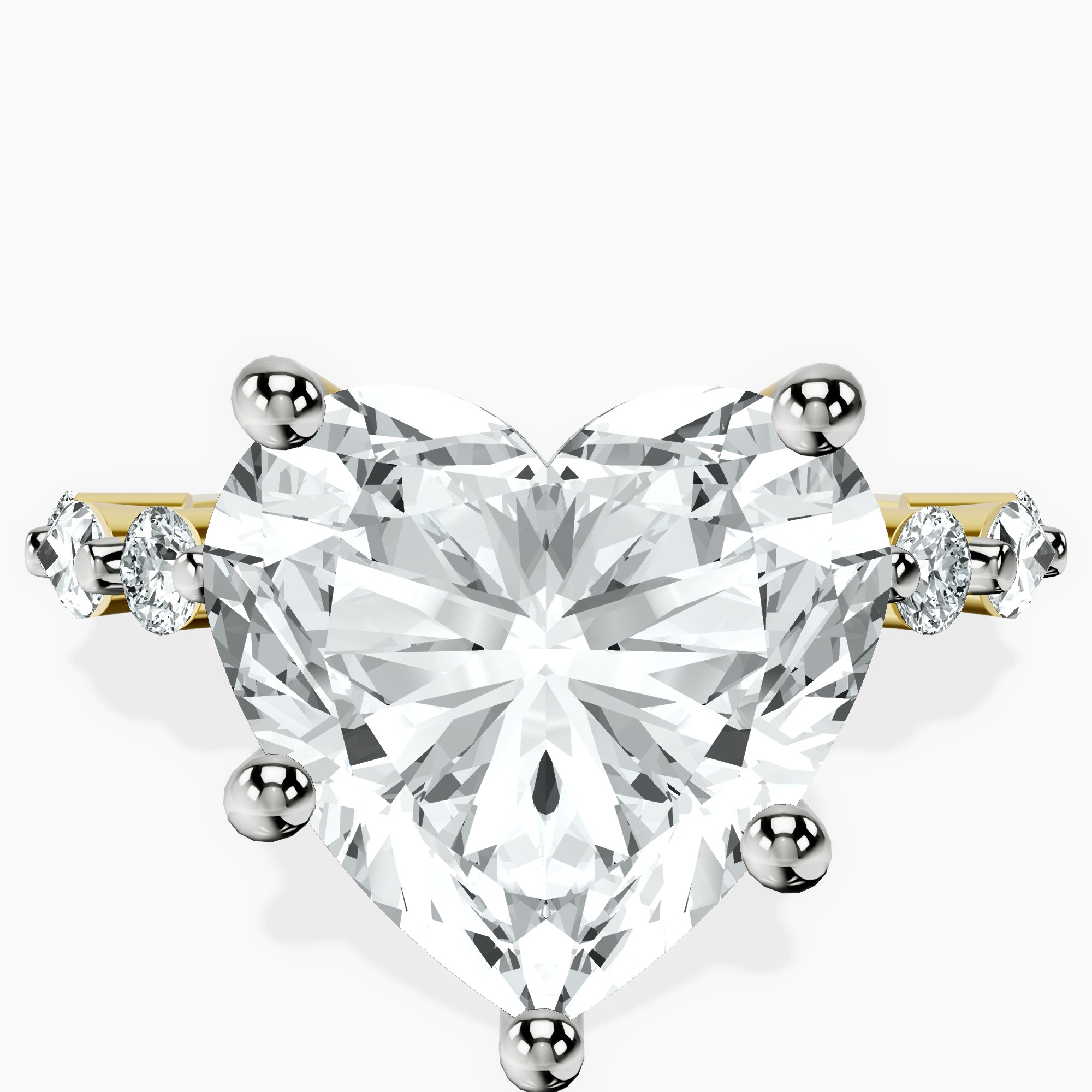 10kt Yellow Gold Pamela Eternity Side Stone Lab Diamond Ring front image