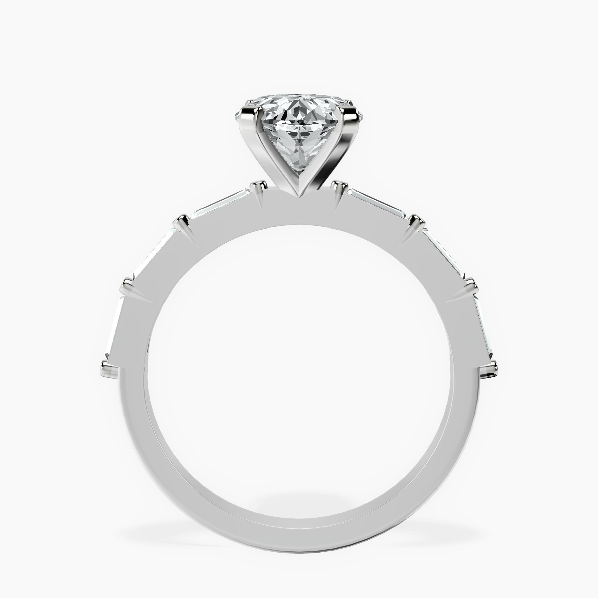 2.40 ct. oval Kimberly Ring in 18kt white gold side right image one