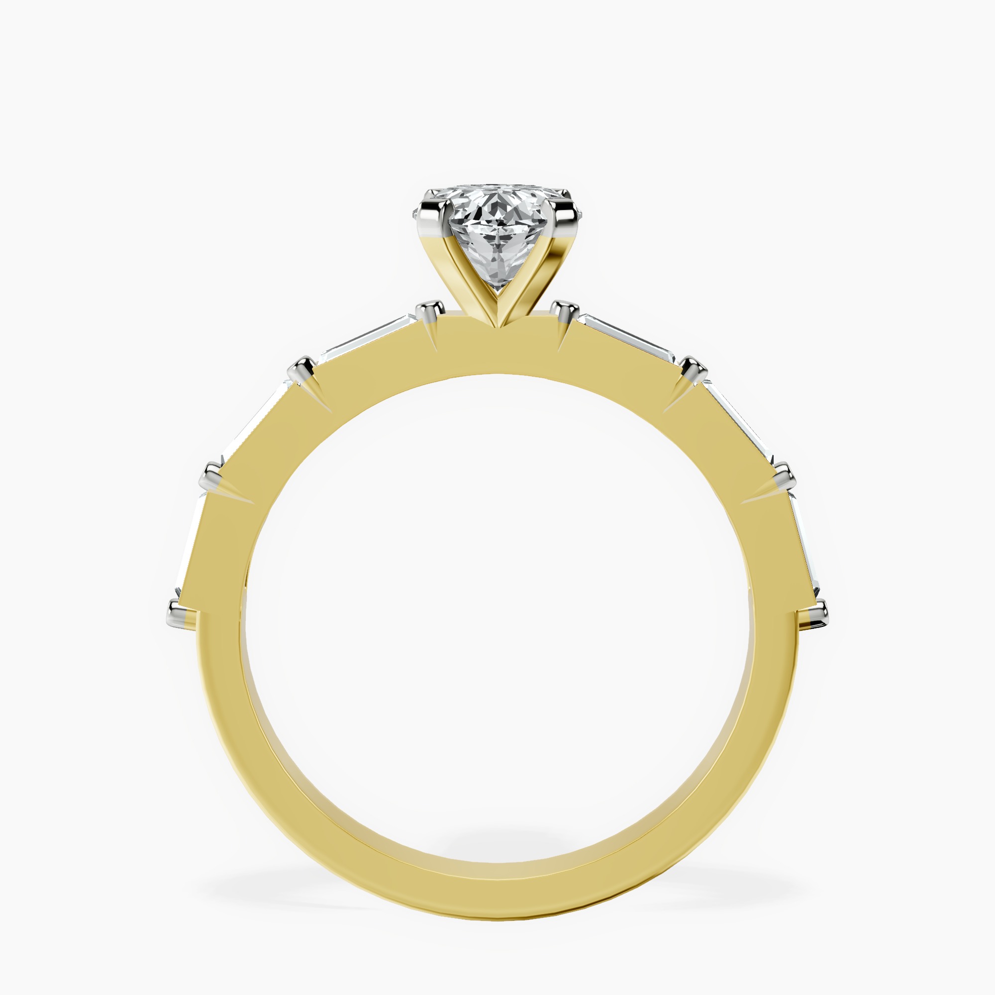 1.37 ct. oval Kimberly Ring in 14kt yellow gold side right image one