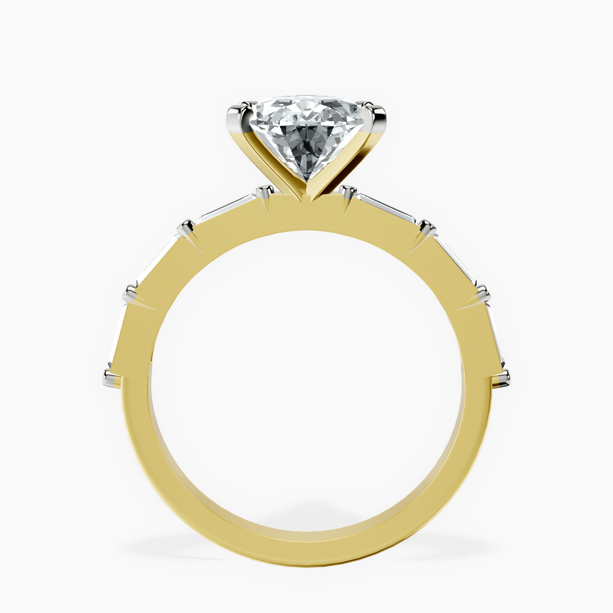 2.96 ct. pear Kimberly Ring in 10kt yellow gold side right image one