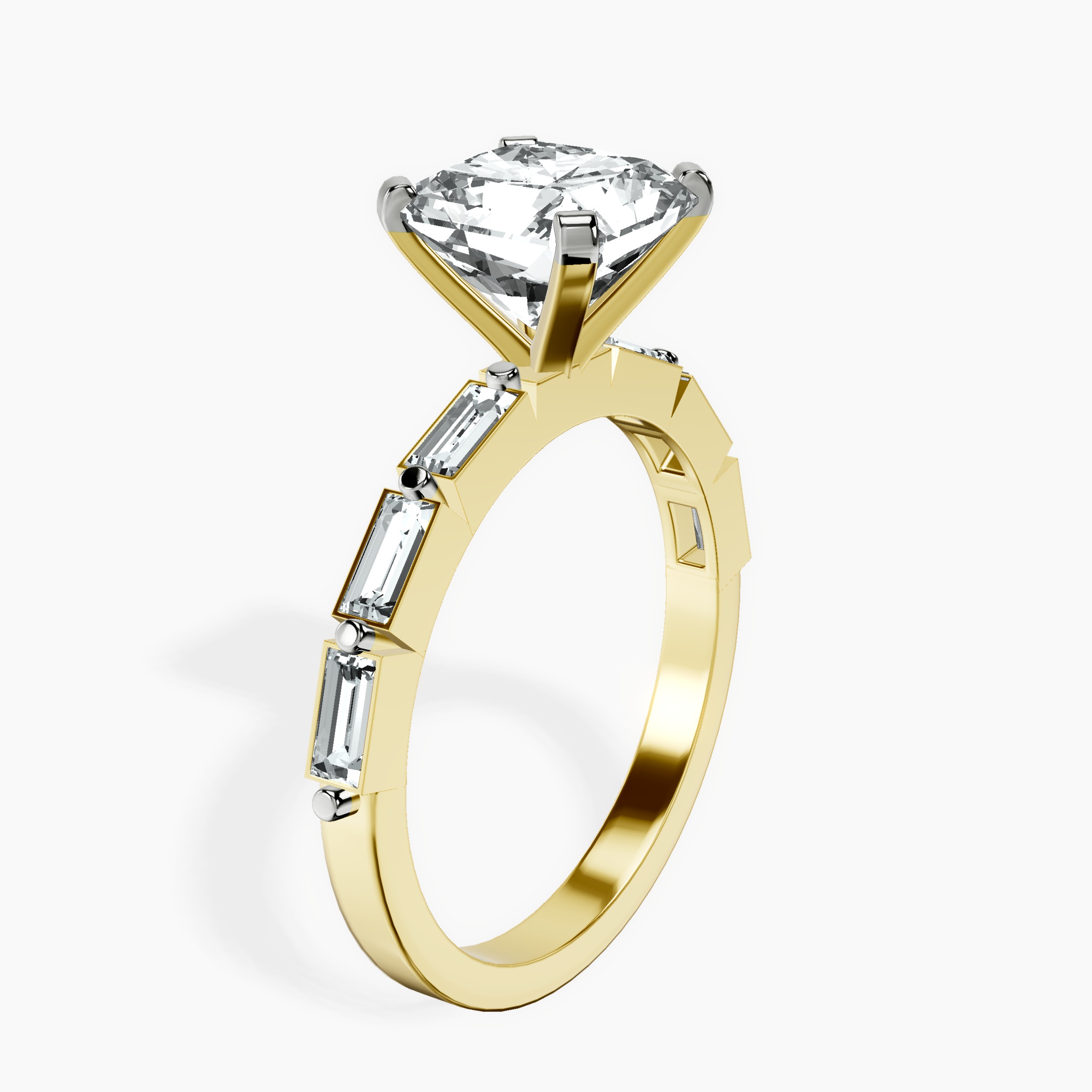 2.05 ct. radiant Kimberly Ring in 18kt yellow gold standing product image one