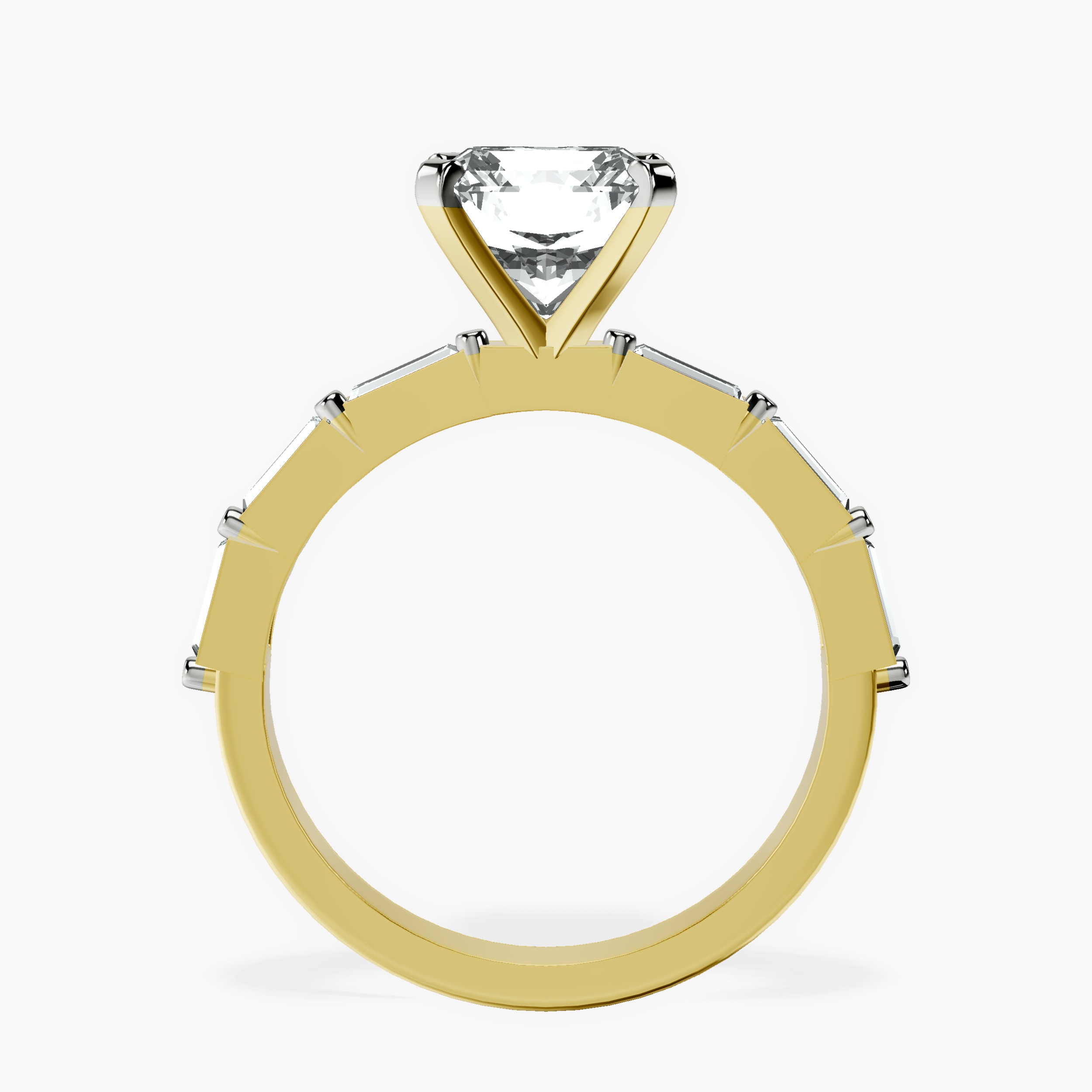 2.05 ct. radiant Kimberly Ring in 18kt yellow gold side right image one