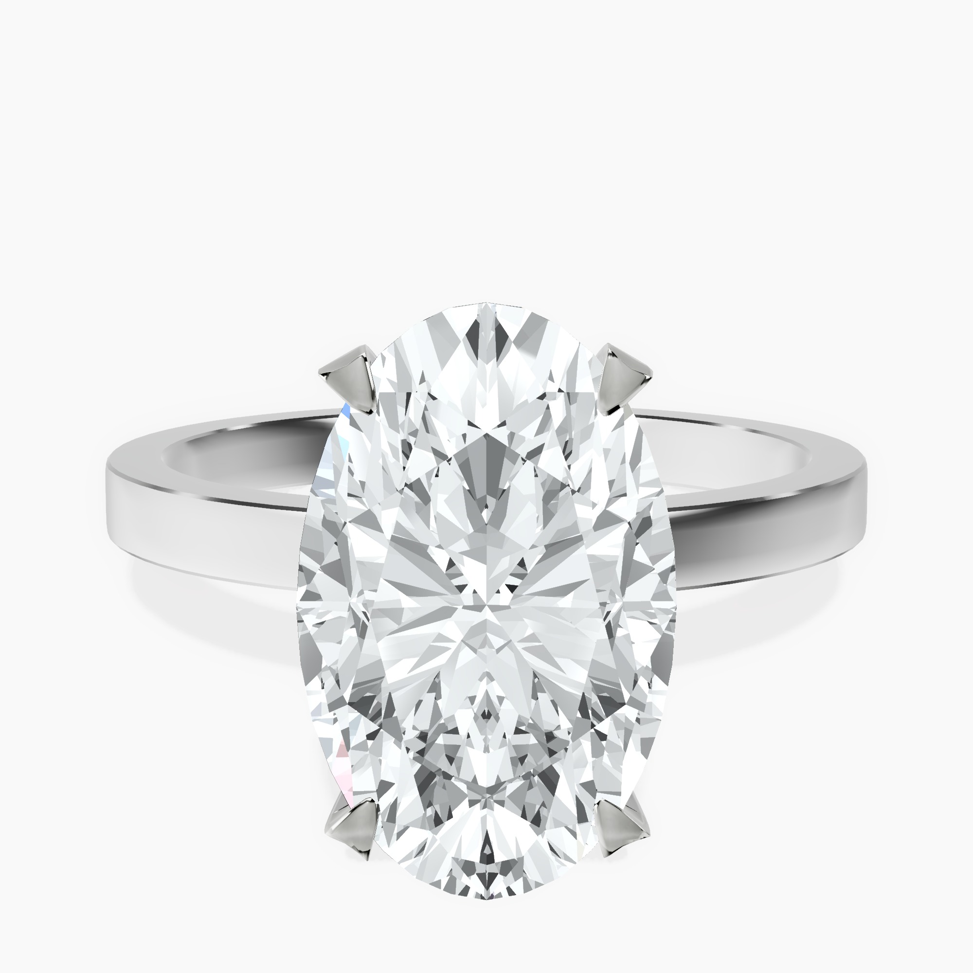 3.40 ct. oval Ember Halo Ring in 14kt white gold rtr top