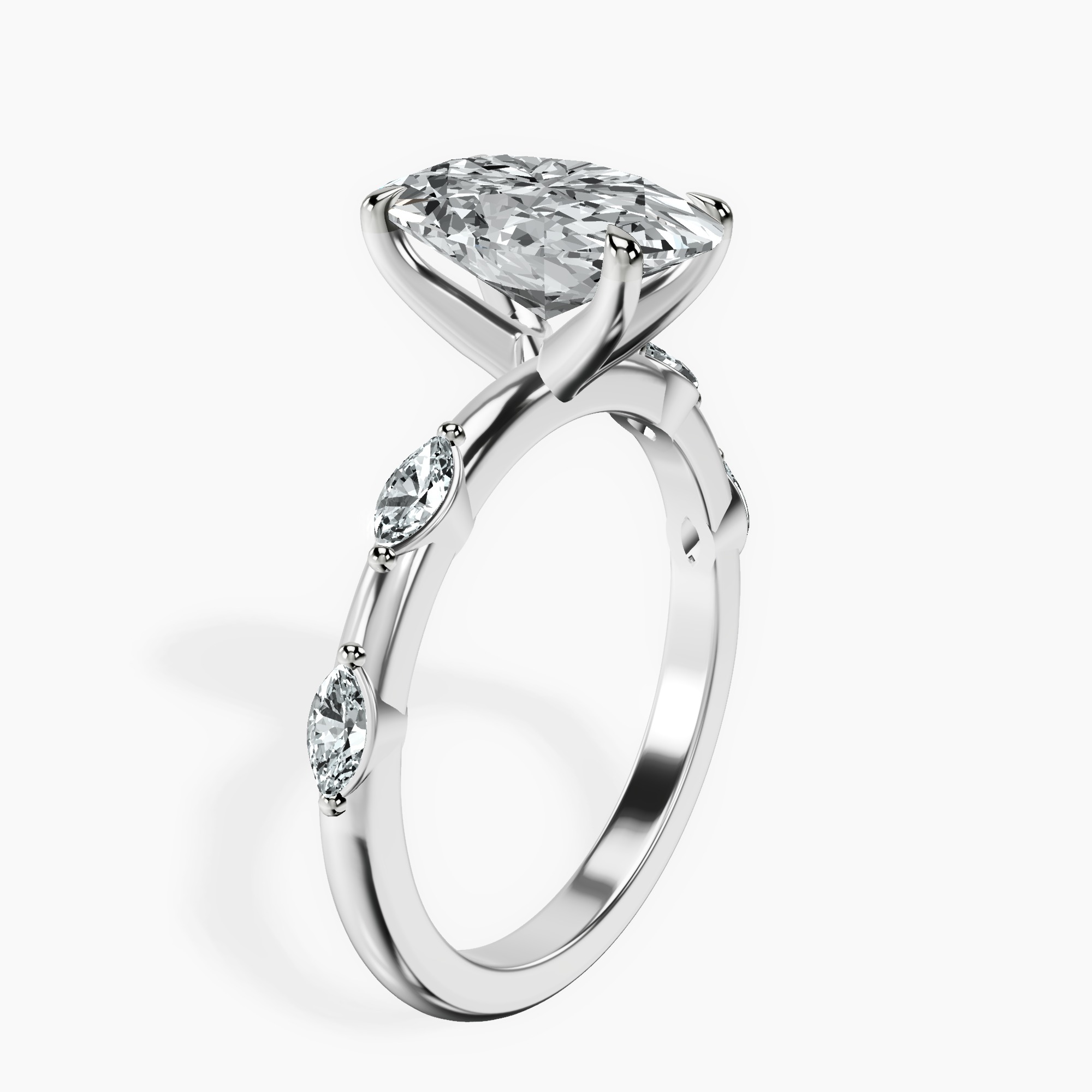 2.44 ct. oval Sheryl Ring in 14kt white gold standing product image one