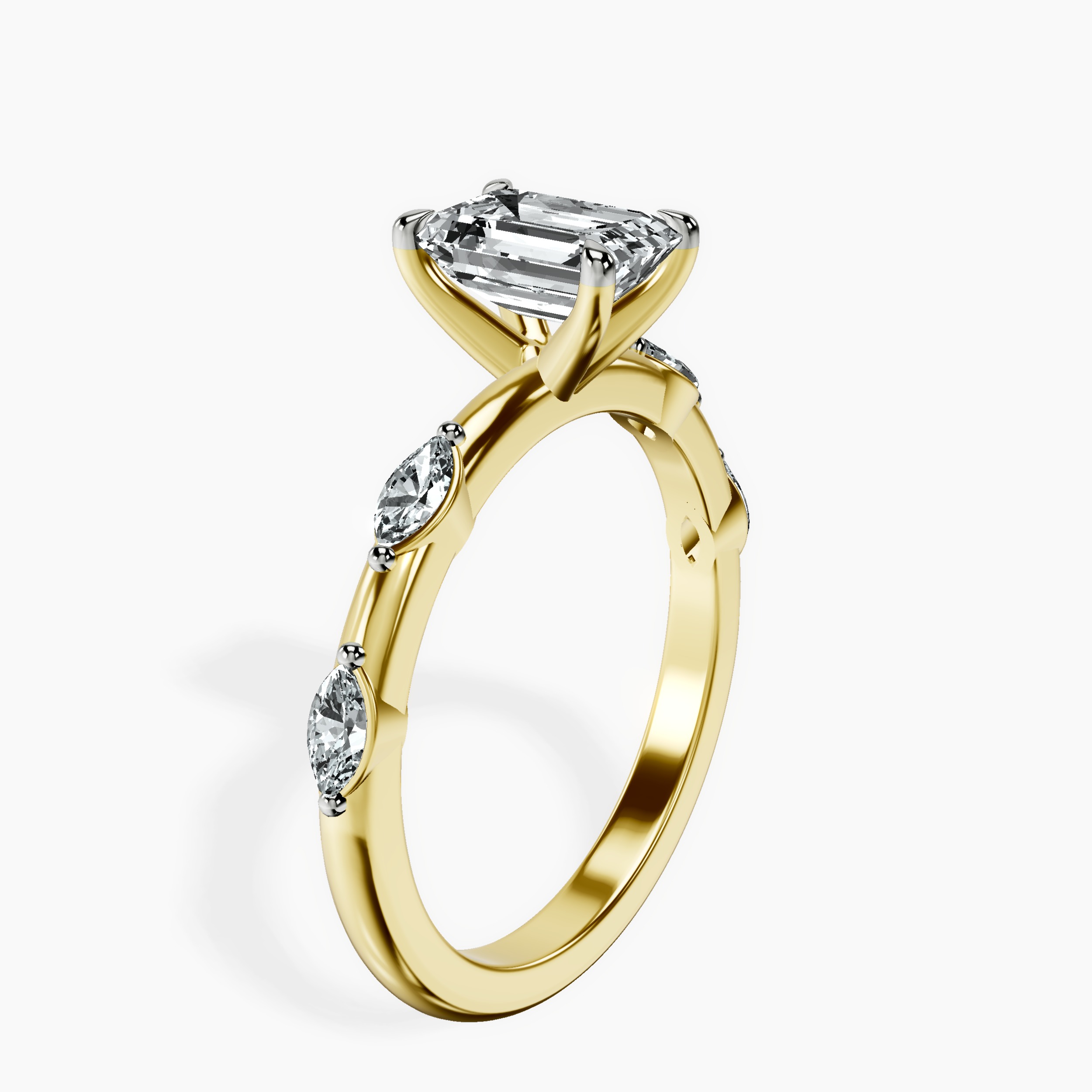 1.48 ct. emerald Sheryl Ring in 10kt yellow gold standing product image one