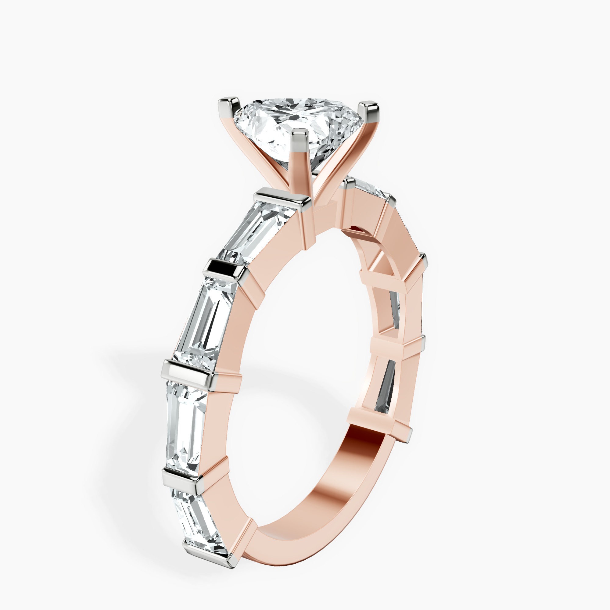 1.29 ct. heart Gizele Ring in 18kt rose gold standing product image one