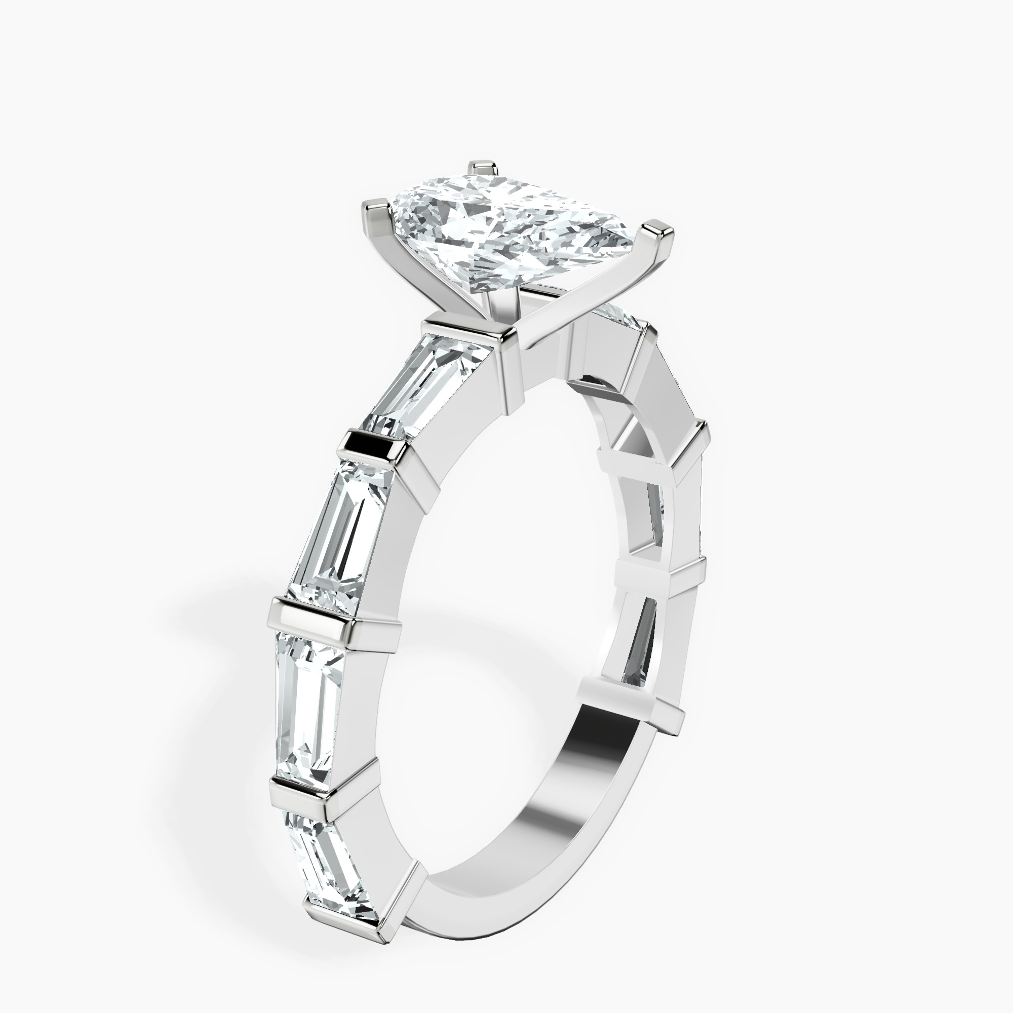 1.88 ct. pear Gizele Ring in 10kt white gold standing product image one
