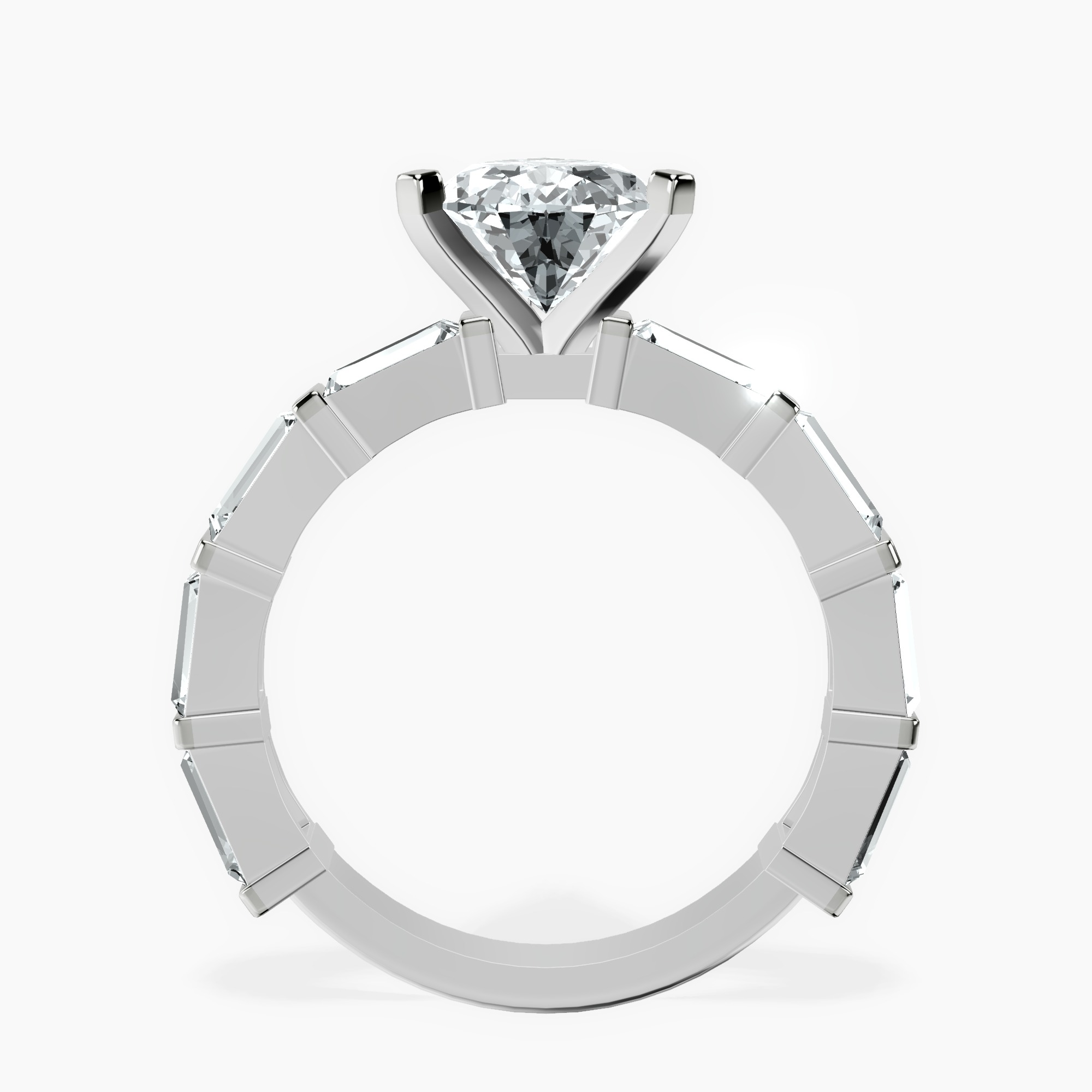 2.59 ct. pear Gizele Ring in platinum side right image one