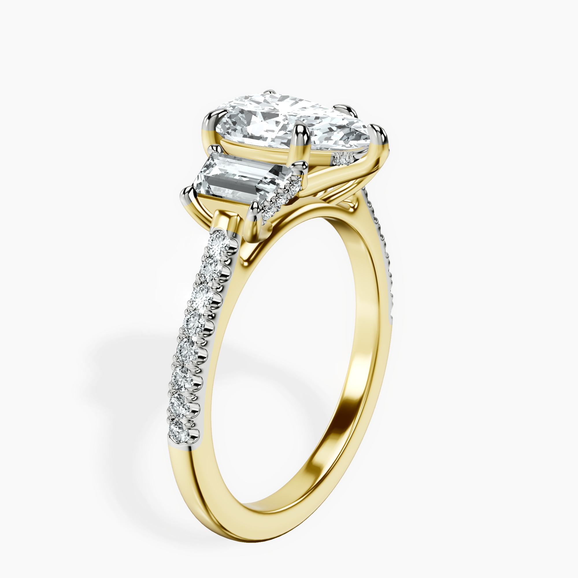 1.45 ct. pear Lavinia Ring in 18kt yellow gold standing product image one
