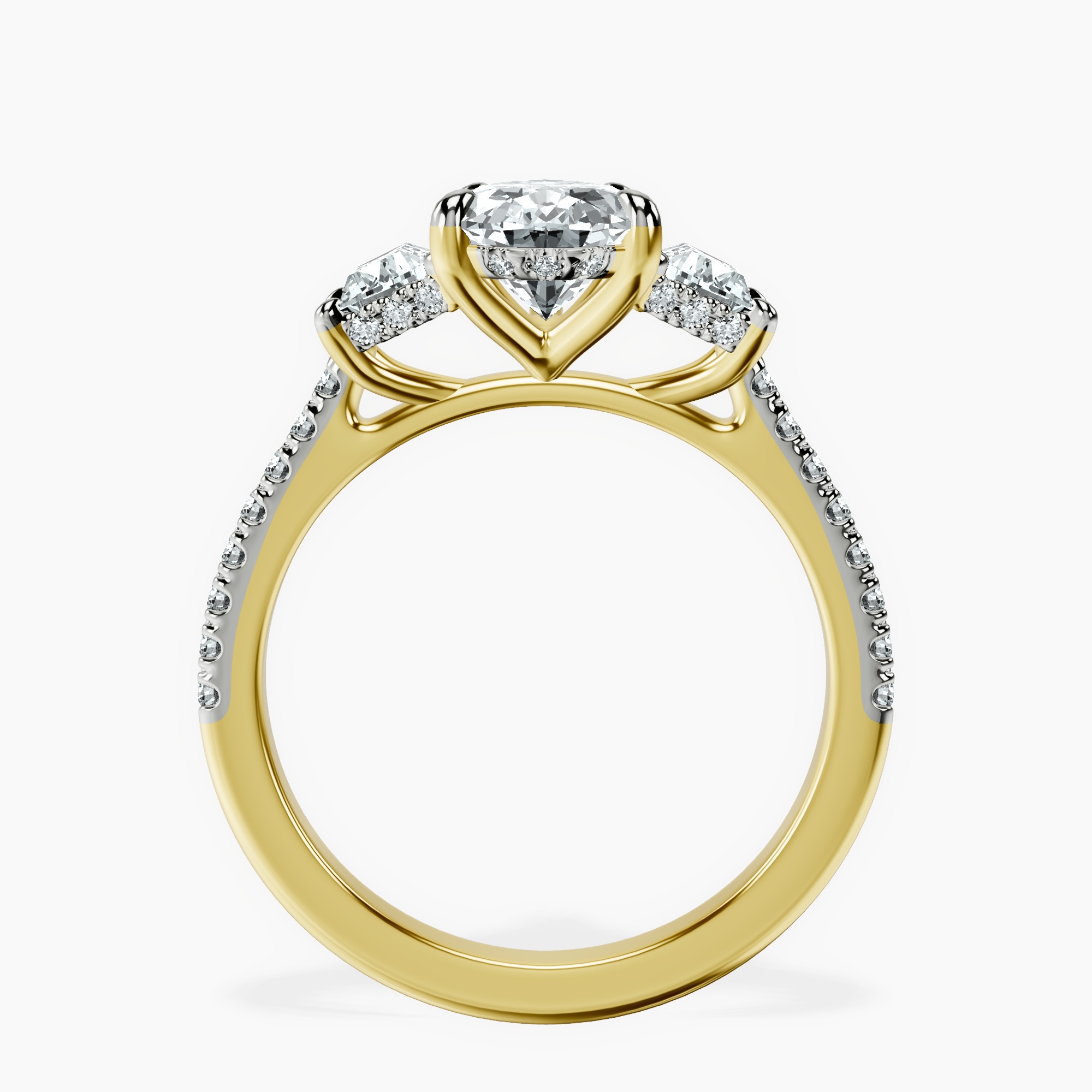 1.45 ct. pear Lavinia Ring in 18kt yellow gold side right image one