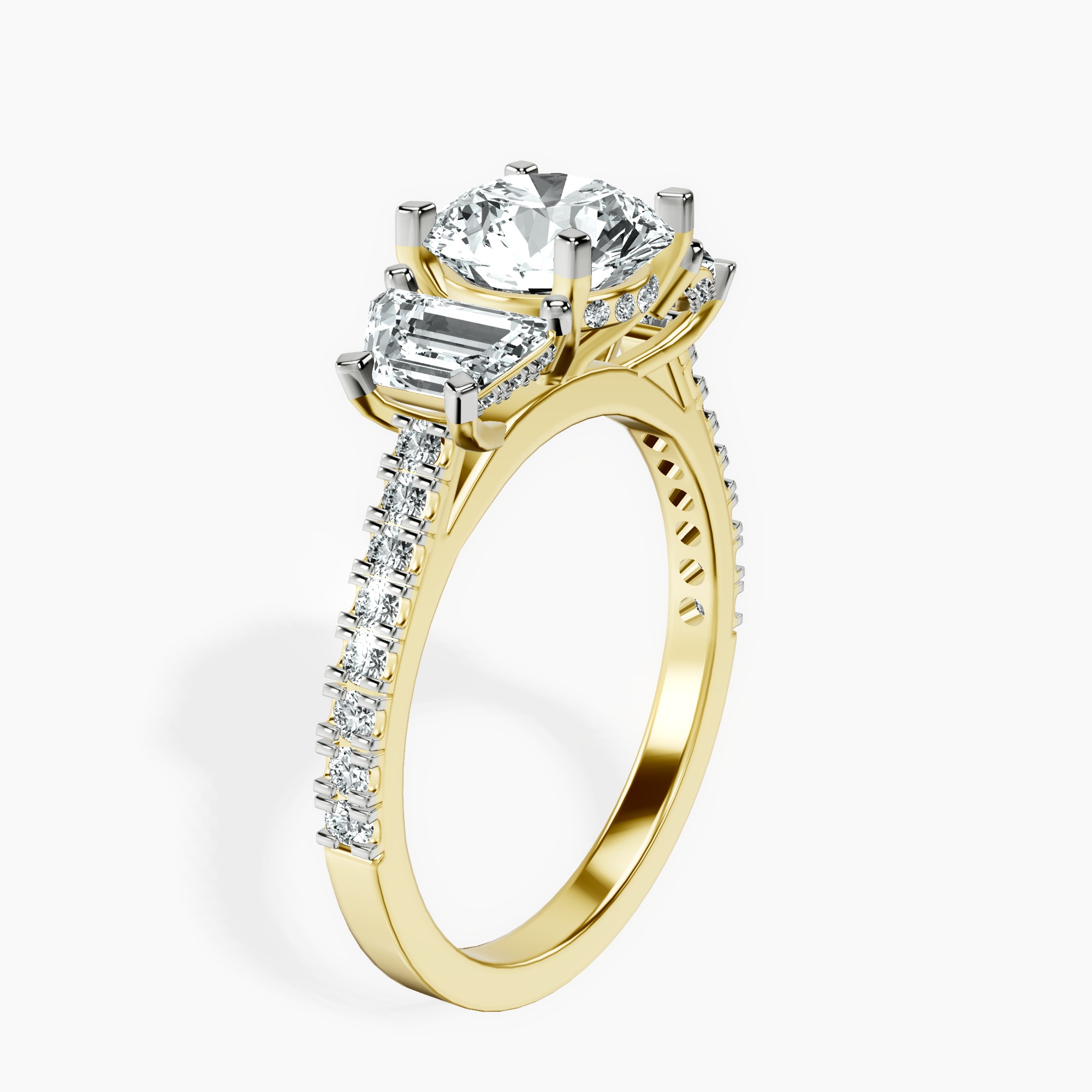 1.02 ct. round Lavinia Ring in 18kt yellow gold standing product image one