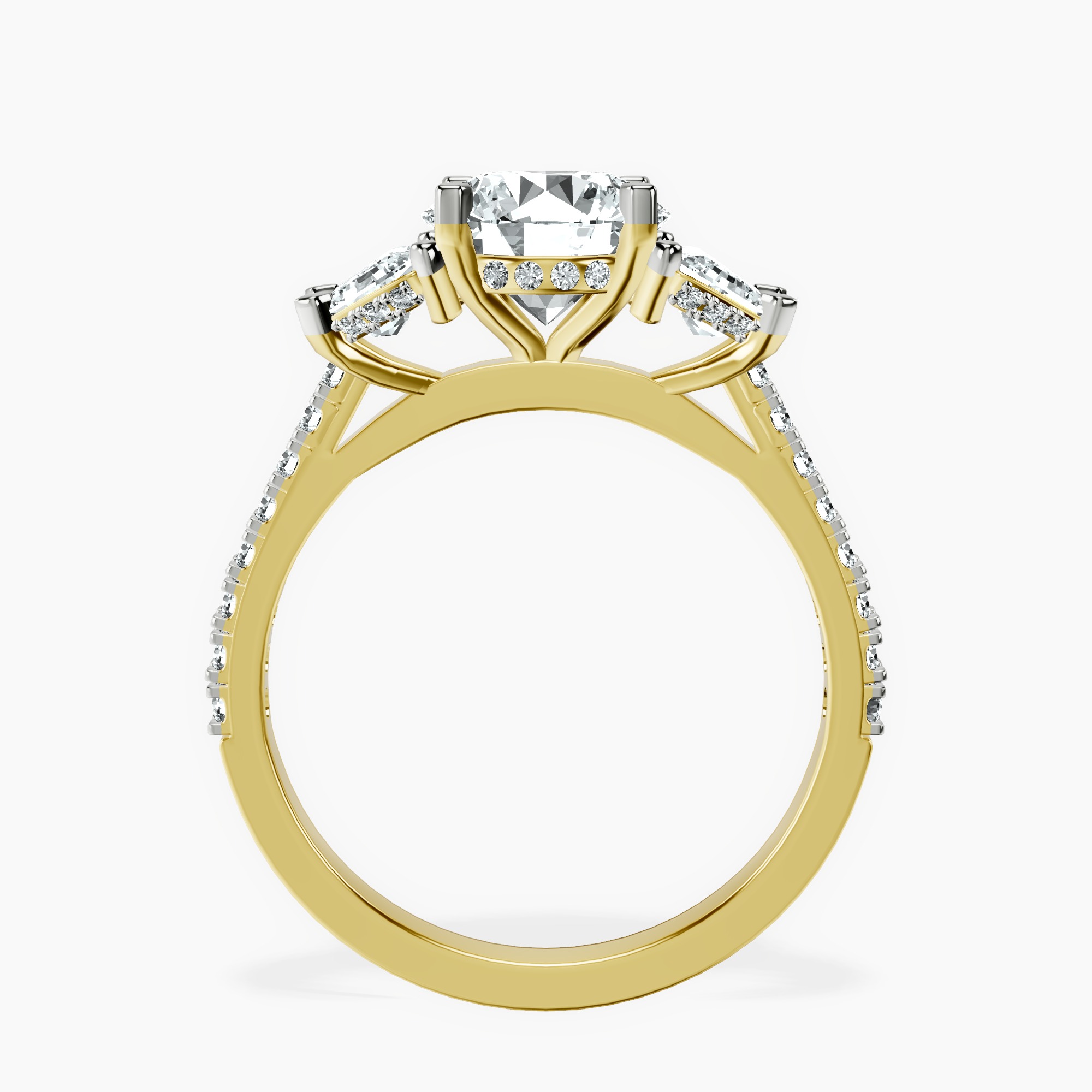 1.02 ct. round Lavinia Ring in 18kt yellow gold side right image one