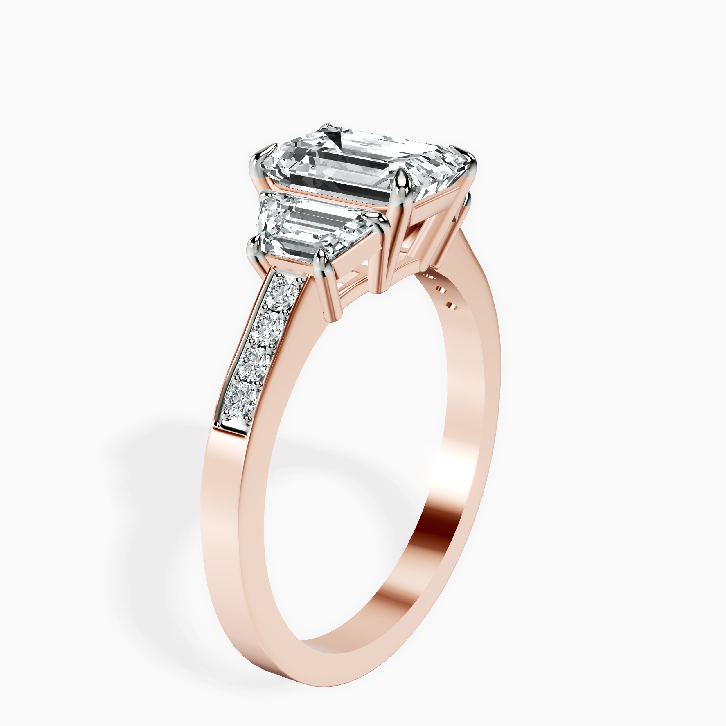 1.48 ct. emerald Daria Ring in 10kt rose gold standing product image one