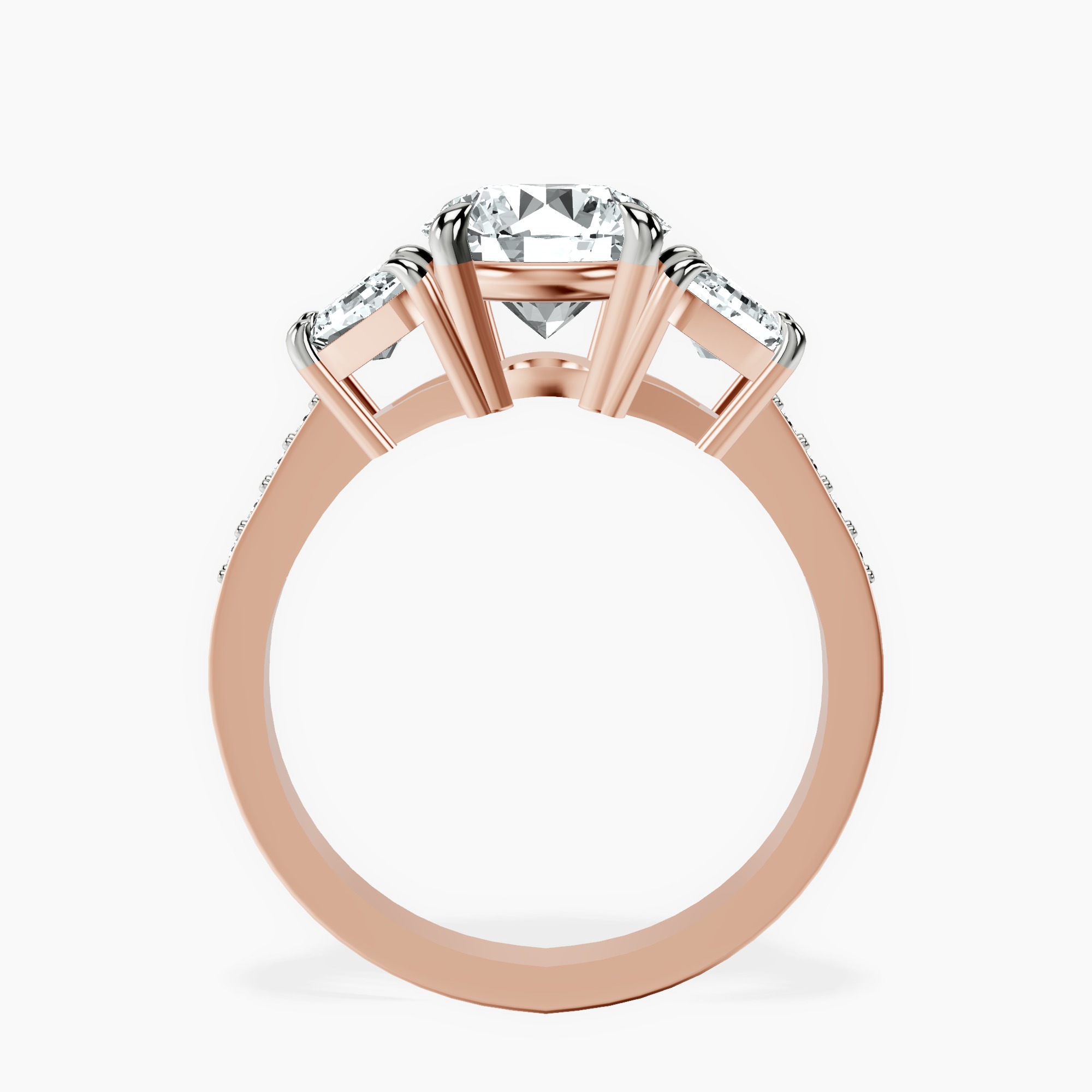 1.39 ct. round Daria Ring in 18kt rose gold side right image one