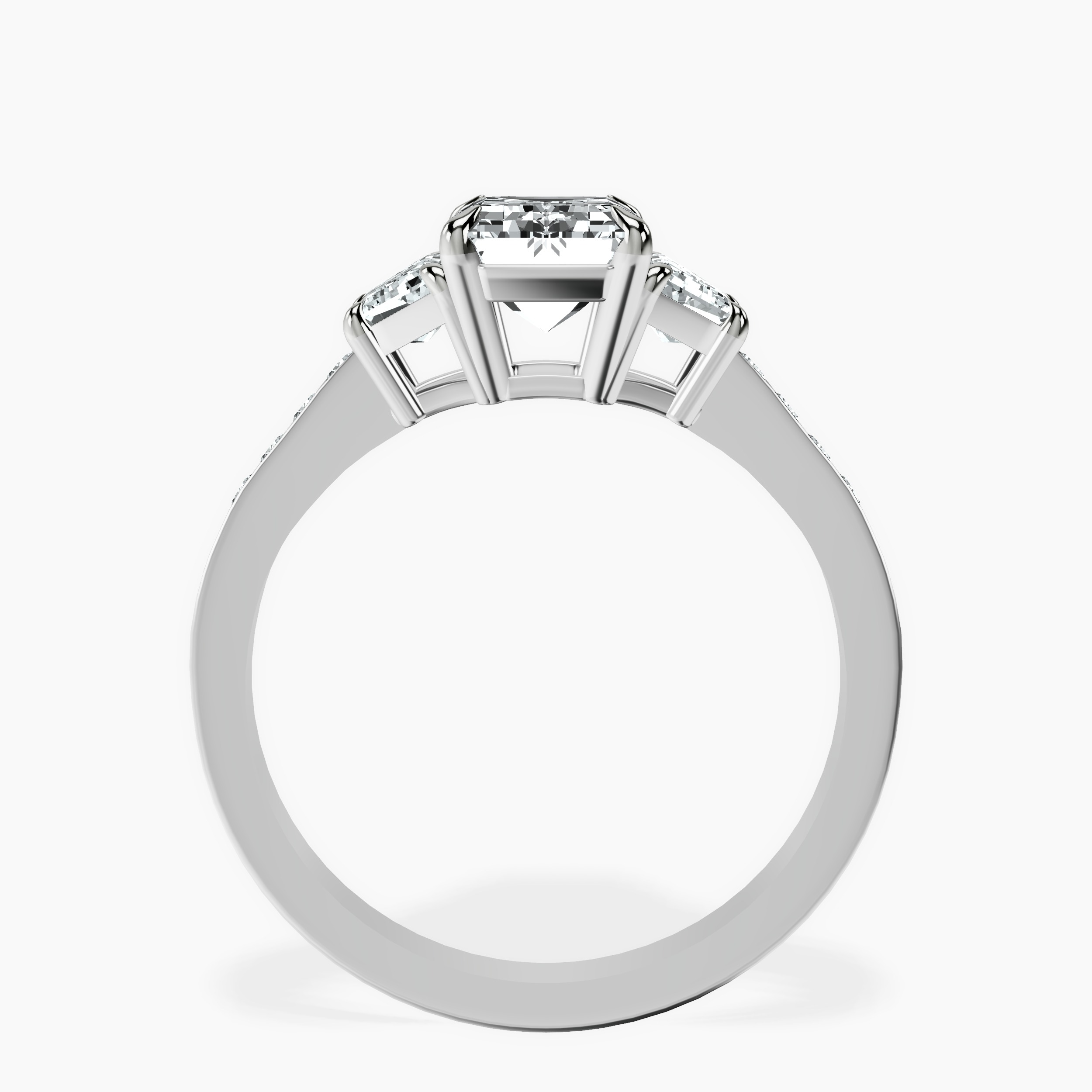 2.16 ct. emerald Daria Ring in 14kt white gold side right image one