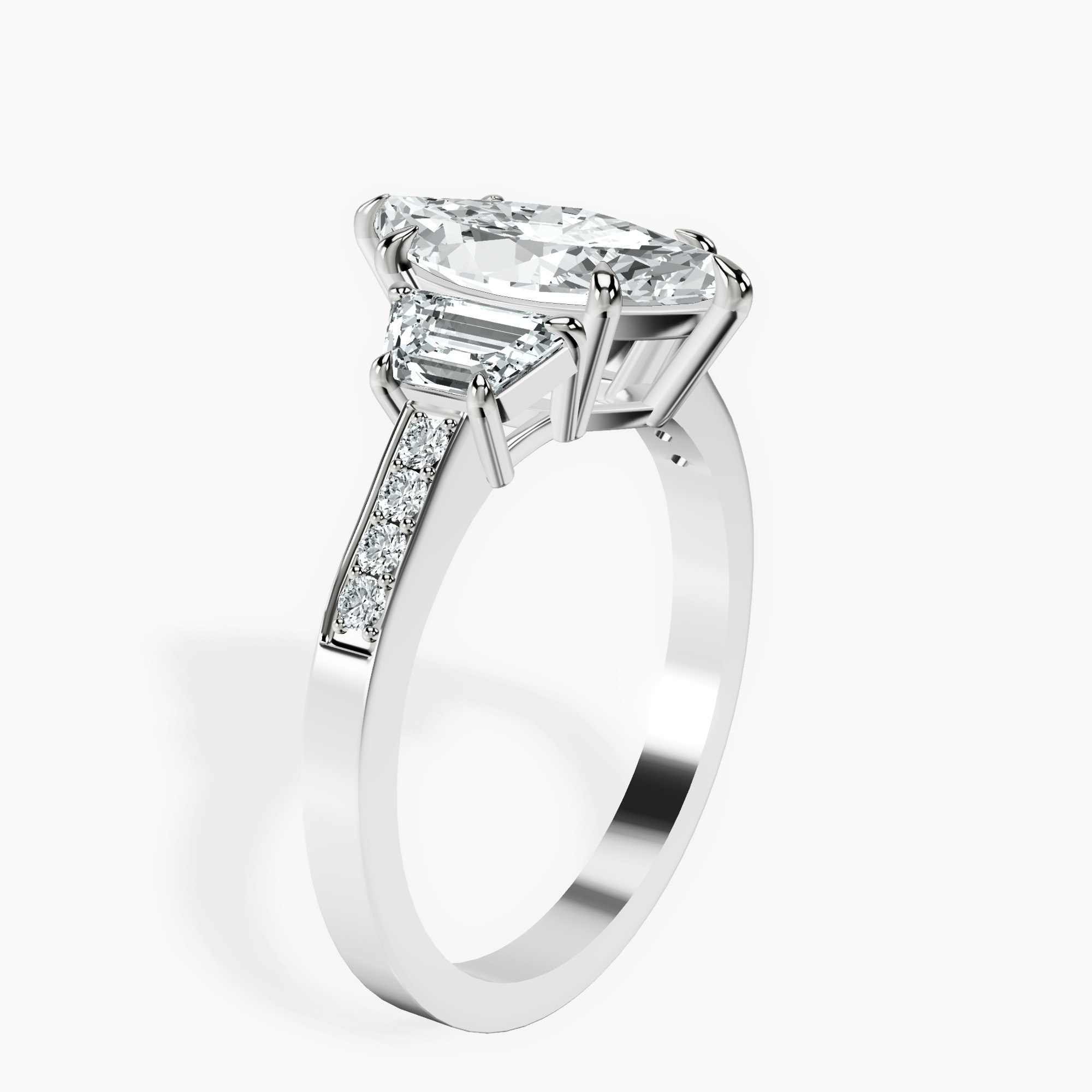 2.73 ct. marquise Daria Ring in 18kt white gold standing product image one
