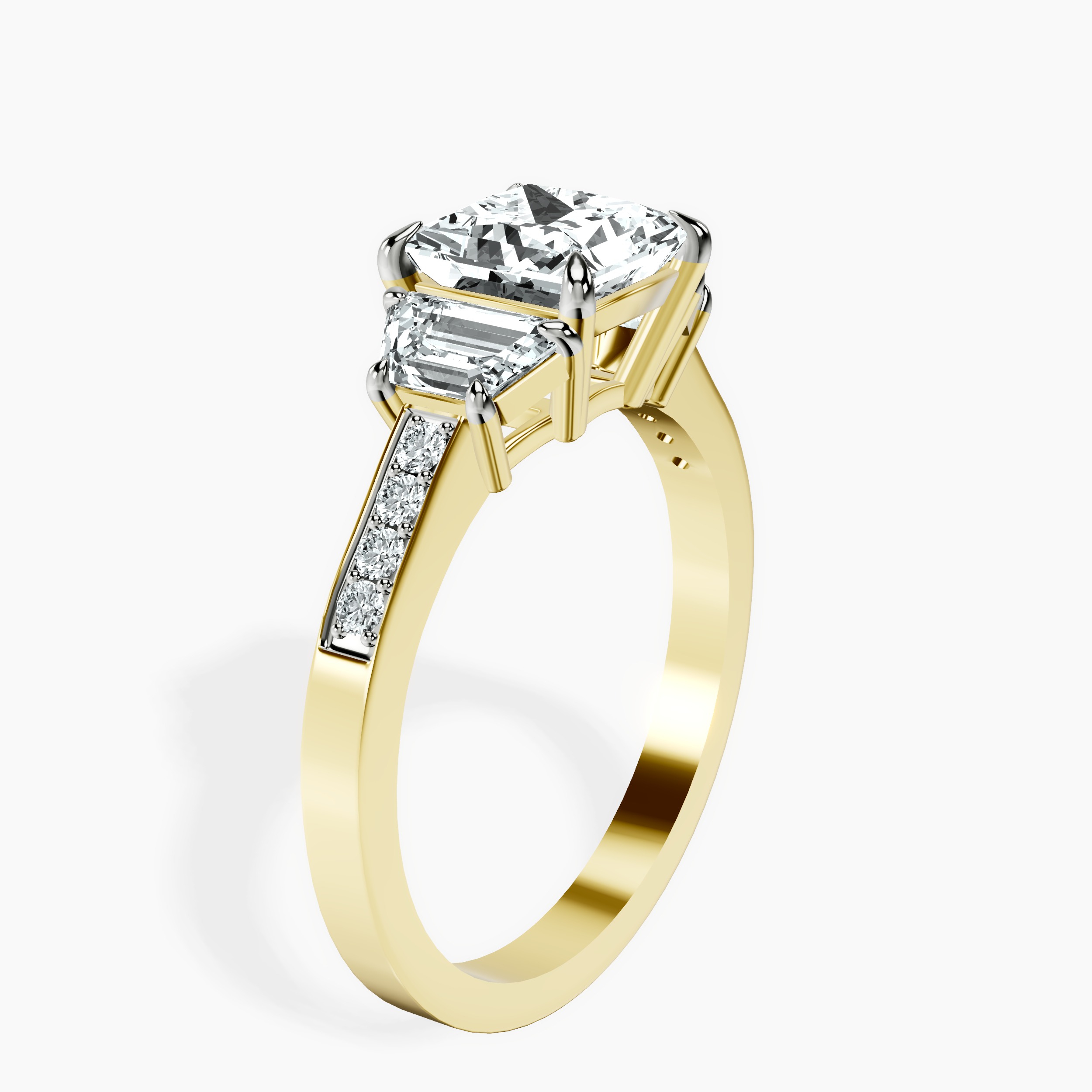 1.18 ct. princess Daria Ring in 14kt yellow gold standing product image one