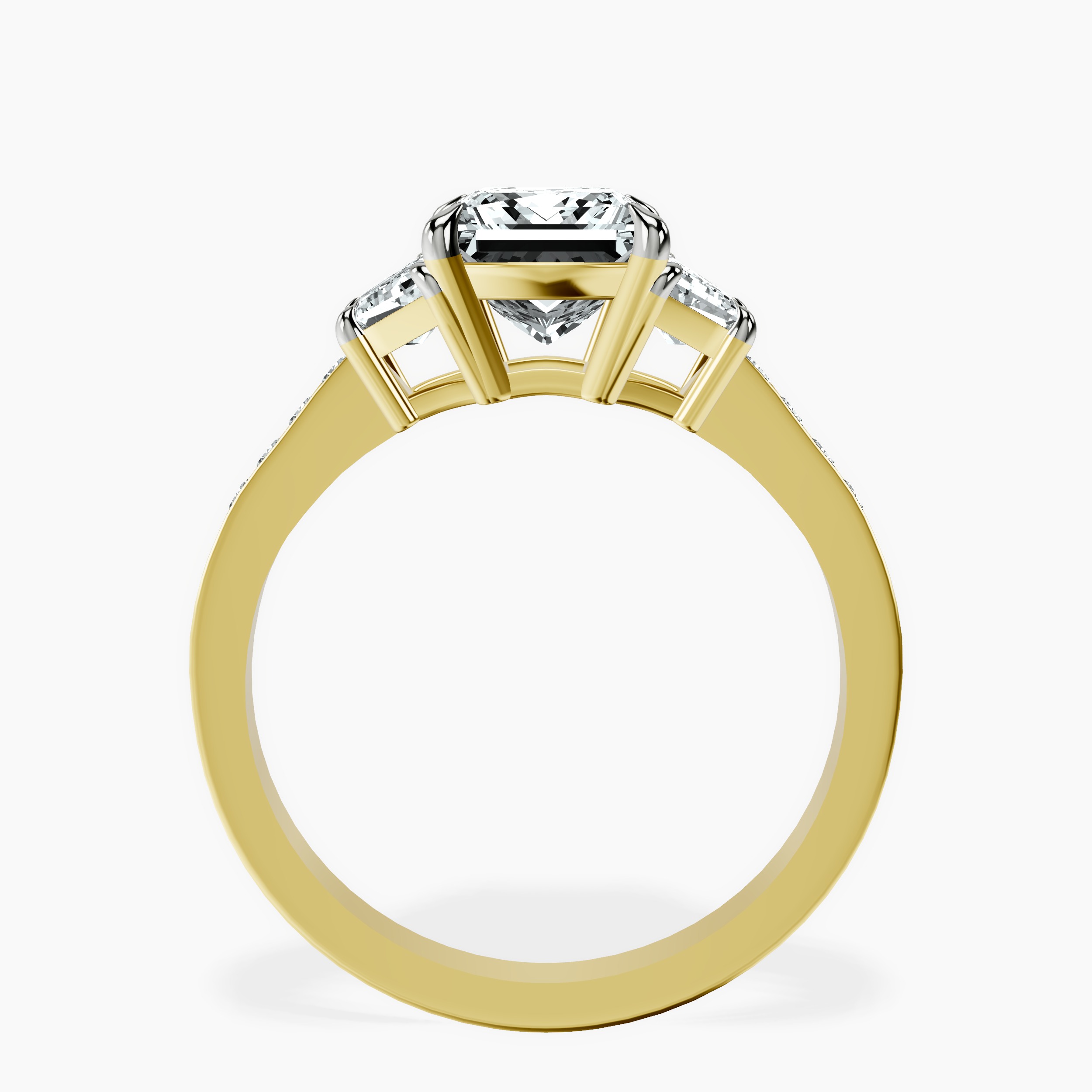 1.18 ct. princess Daria Ring in 14kt yellow gold side right image one