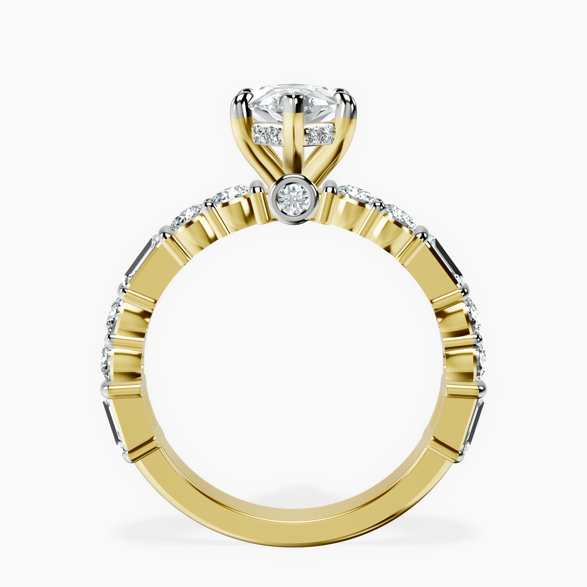 2.92 ct. marquise Enchanted Bliss Ring in 18kt yellow gold side right image one