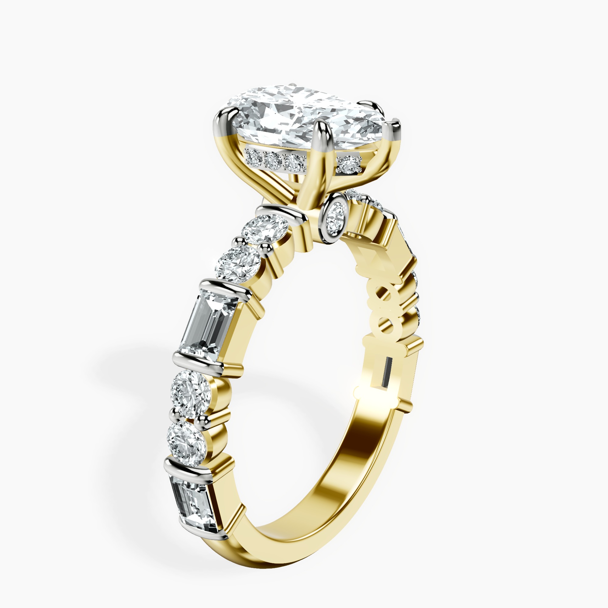 2.59 ct. pear Enchanted Bliss Ring in 10kt yellow gold standing product image one