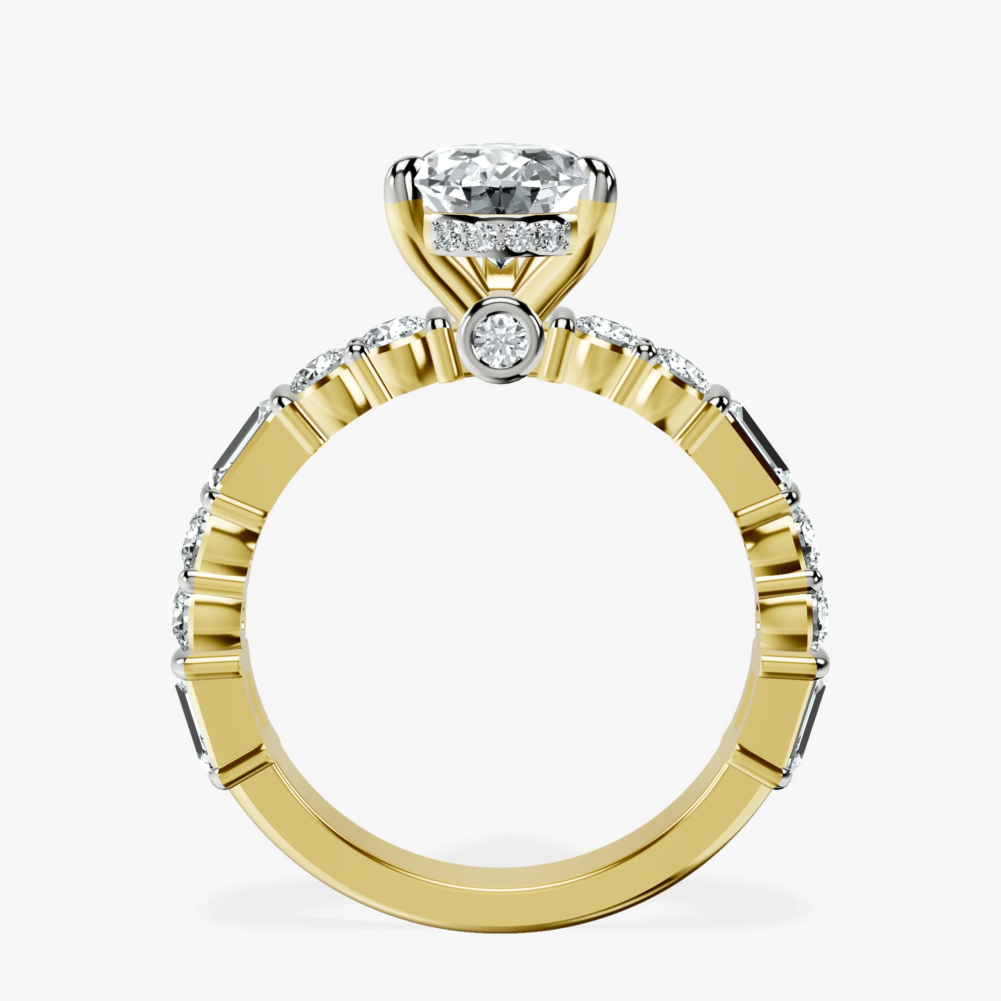 2.59 ct. pear Enchanted Bliss Ring in 10kt yellow gold side right image one