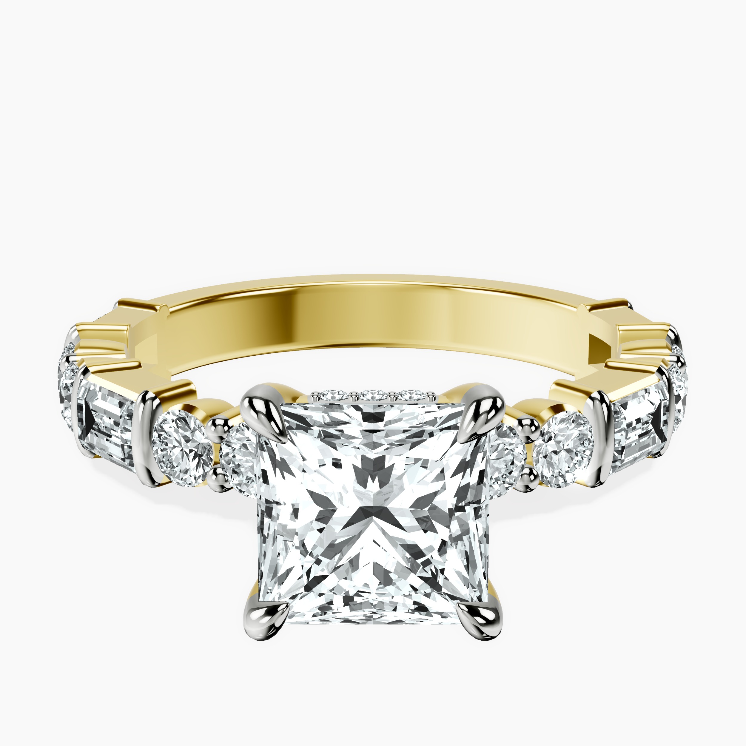 1.18 ct. princess Enchanted Bliss Ring in 18kt yellow gold rtr top