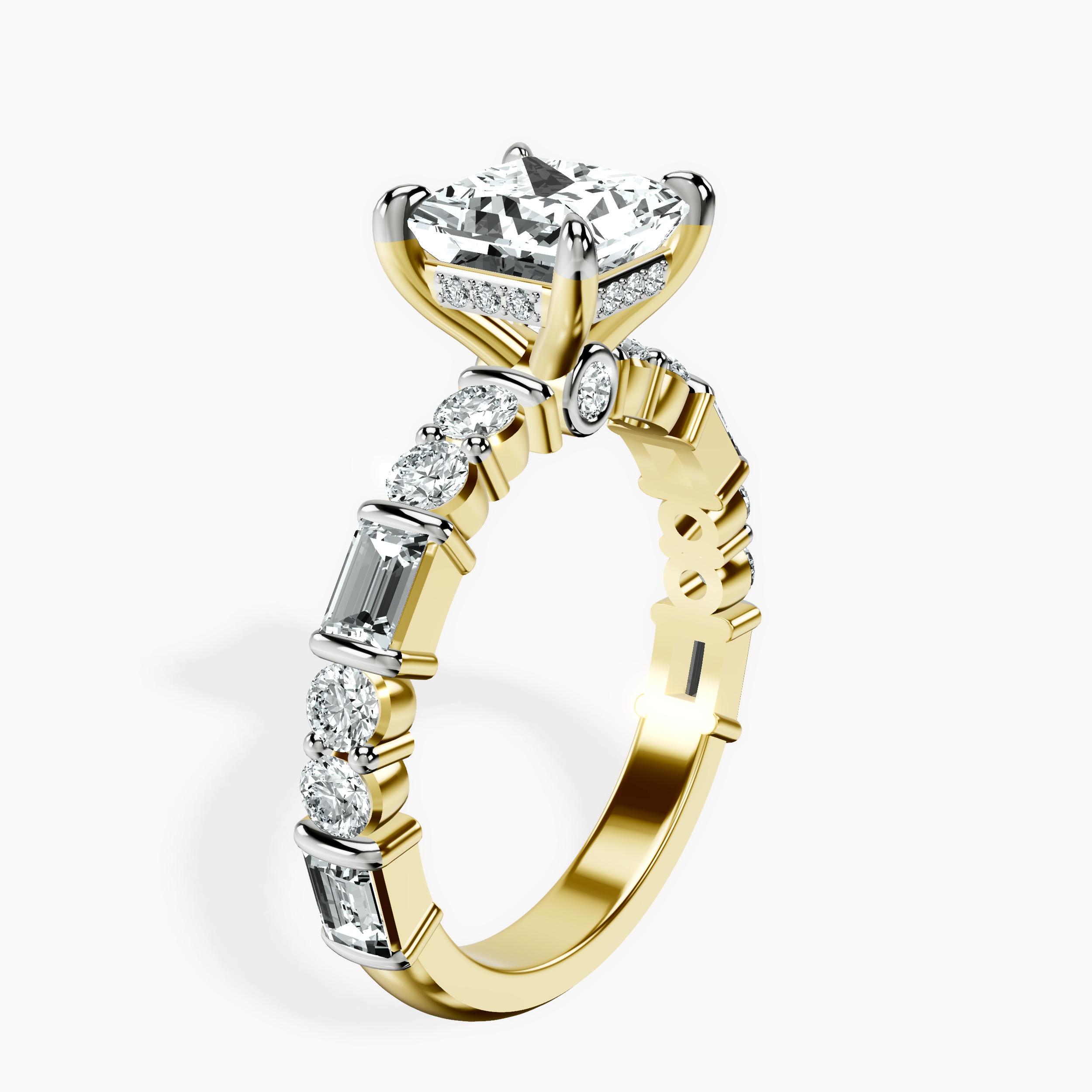 1.18 ct. princess Enchanted Bliss Ring in 18kt yellow gold standing product image one