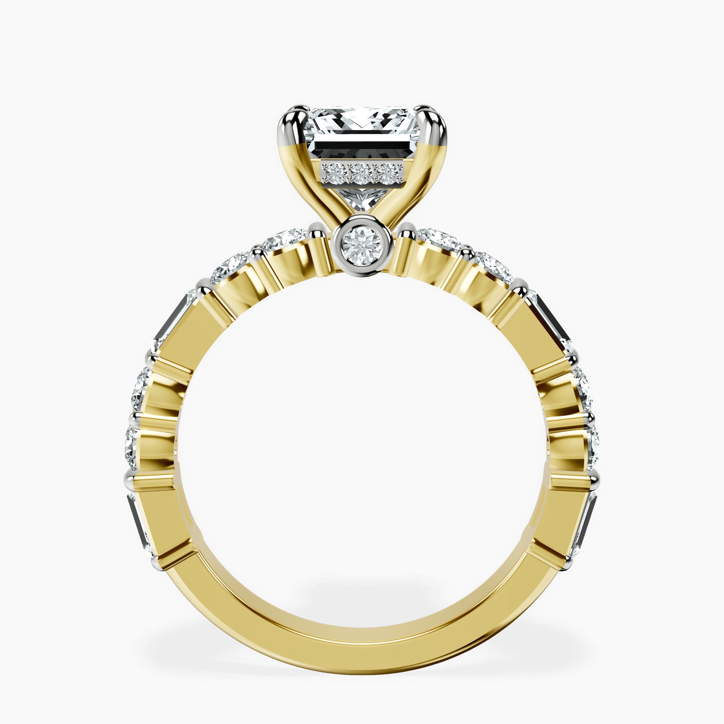 1.18 ct. princess Enchanted Bliss Ring in 18kt yellow gold side right image one