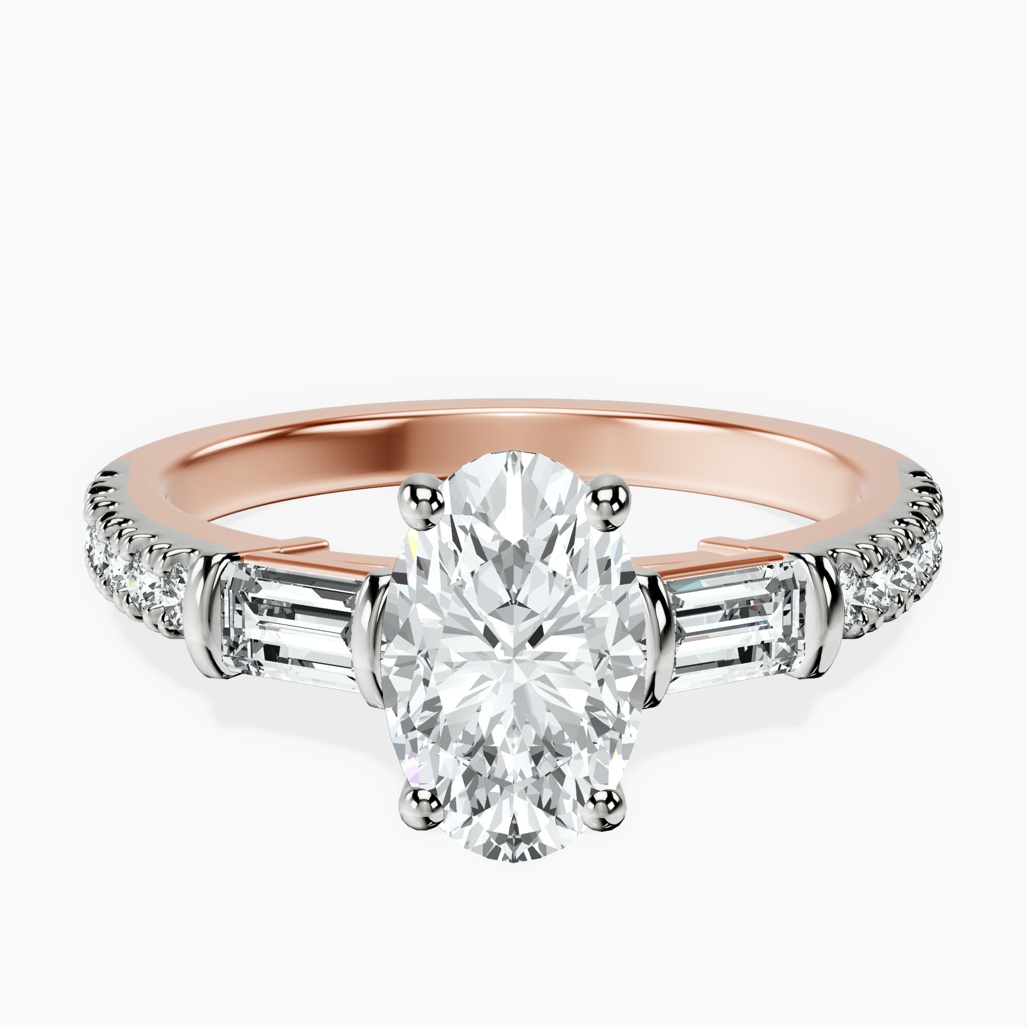 1.37 ct. oval Opalina Charm Ring in 18kt rose gold rtr top