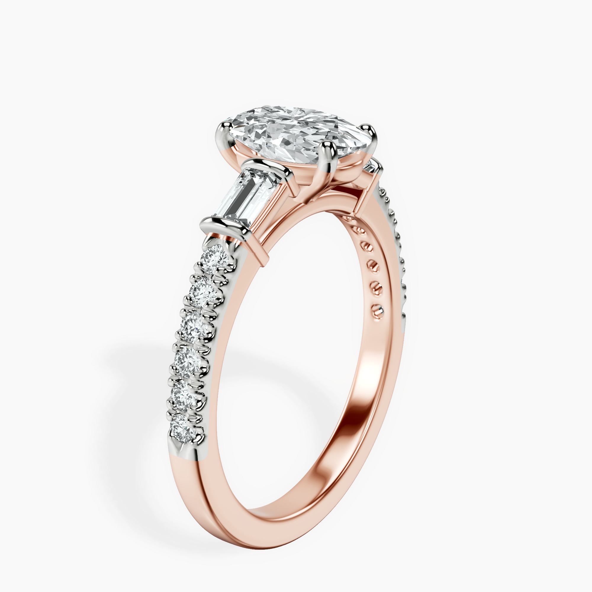 1.37 ct. oval Opalina Charm Ring in 18kt rose gold standing product image one