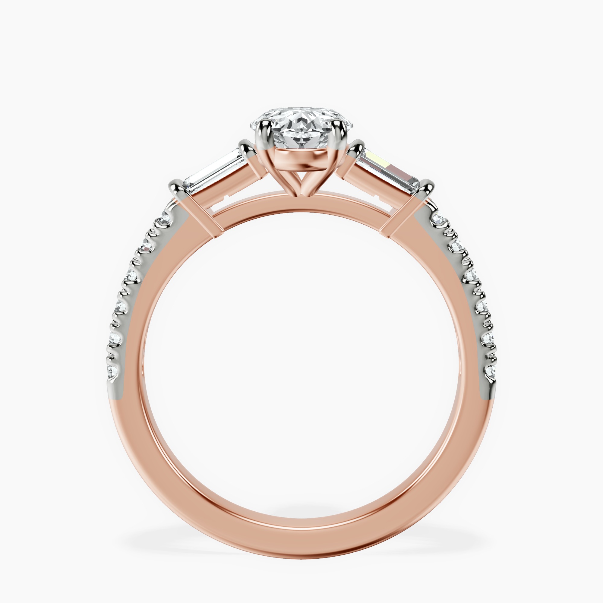 1.37 ct. oval Opalina Charm Ring in 18kt rose gold side right image one
