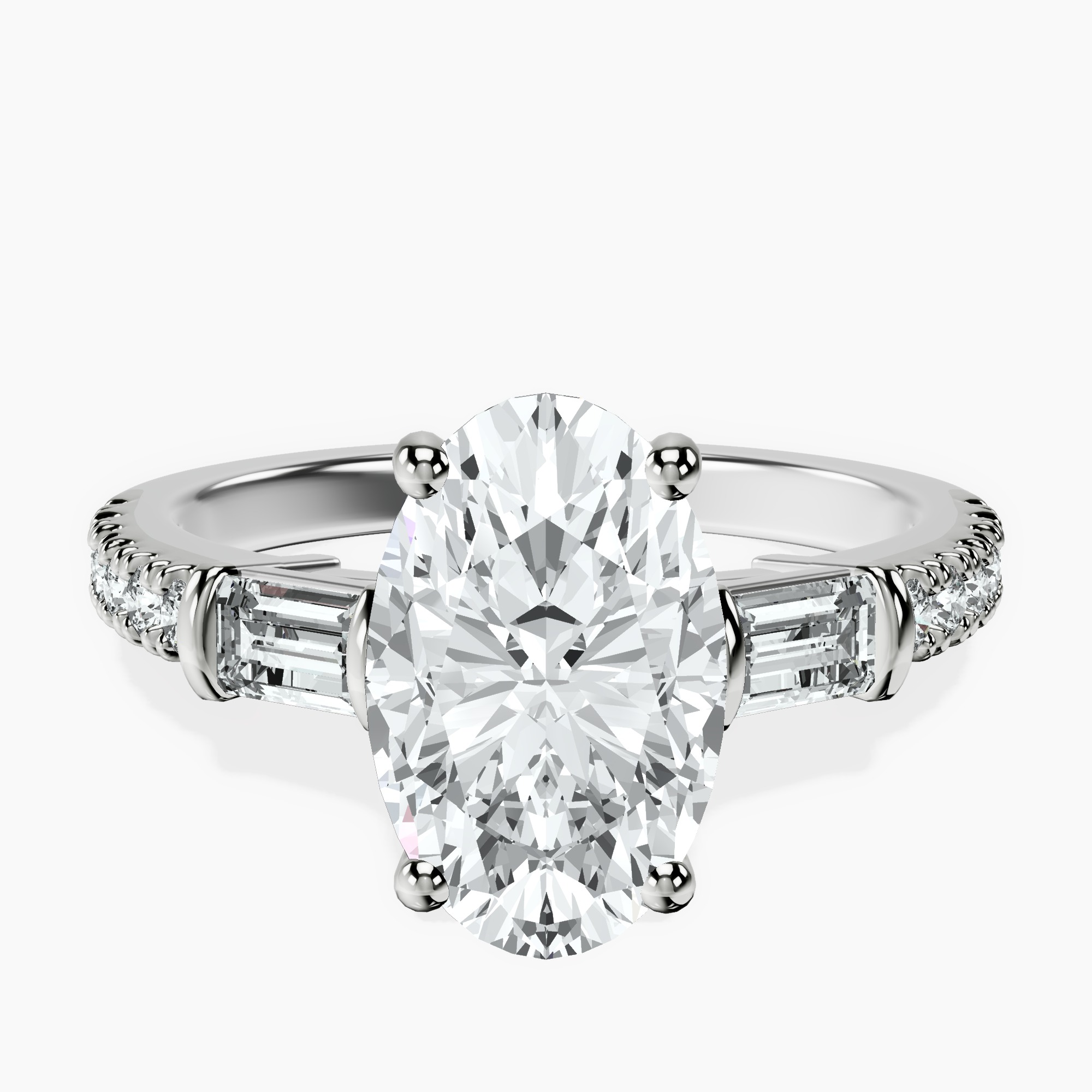 2.40 ct. oval Opalina Charm Ring in 18kt white gold rtr top