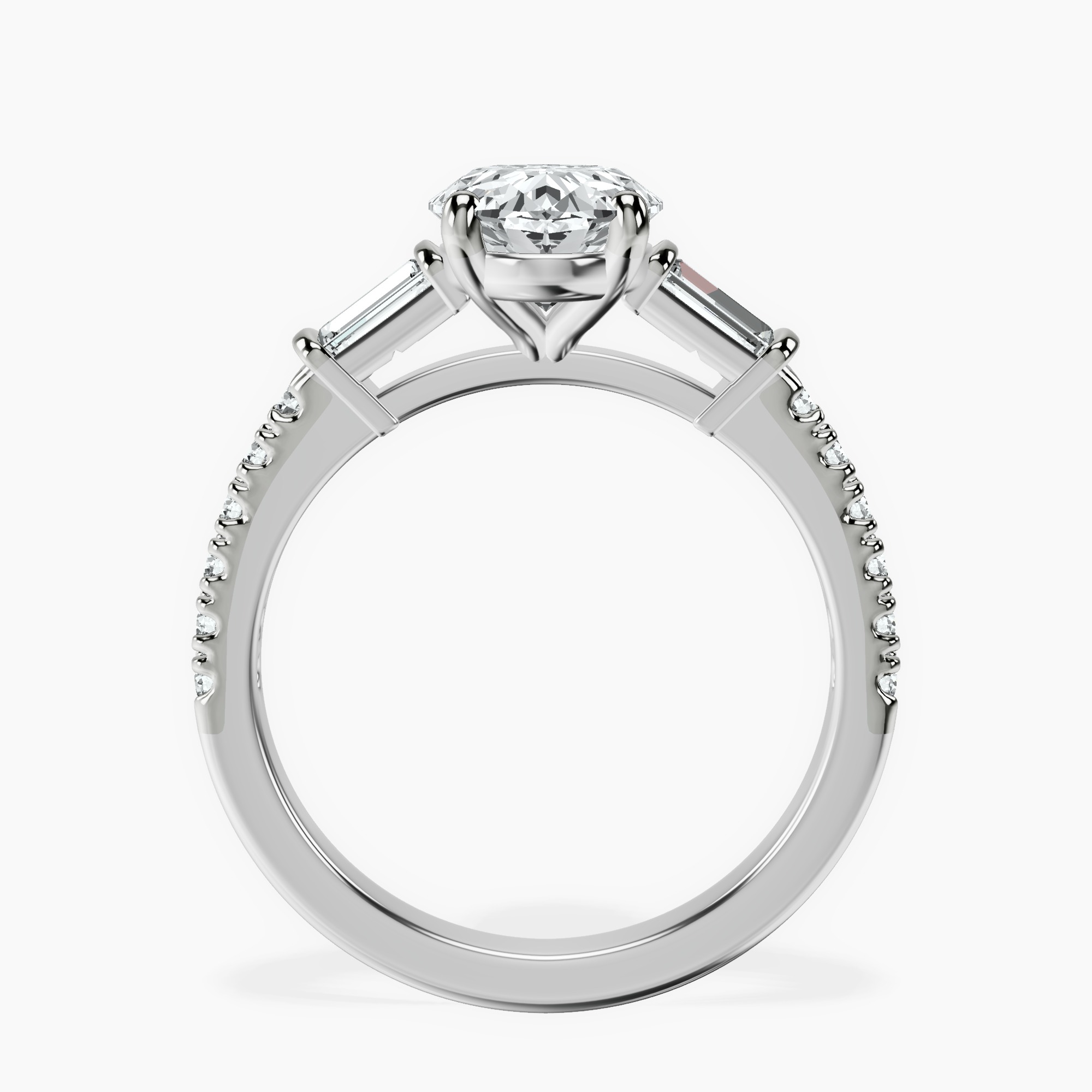 2.40 ct. oval Opalina Charm Ring in 18kt white gold side right image one