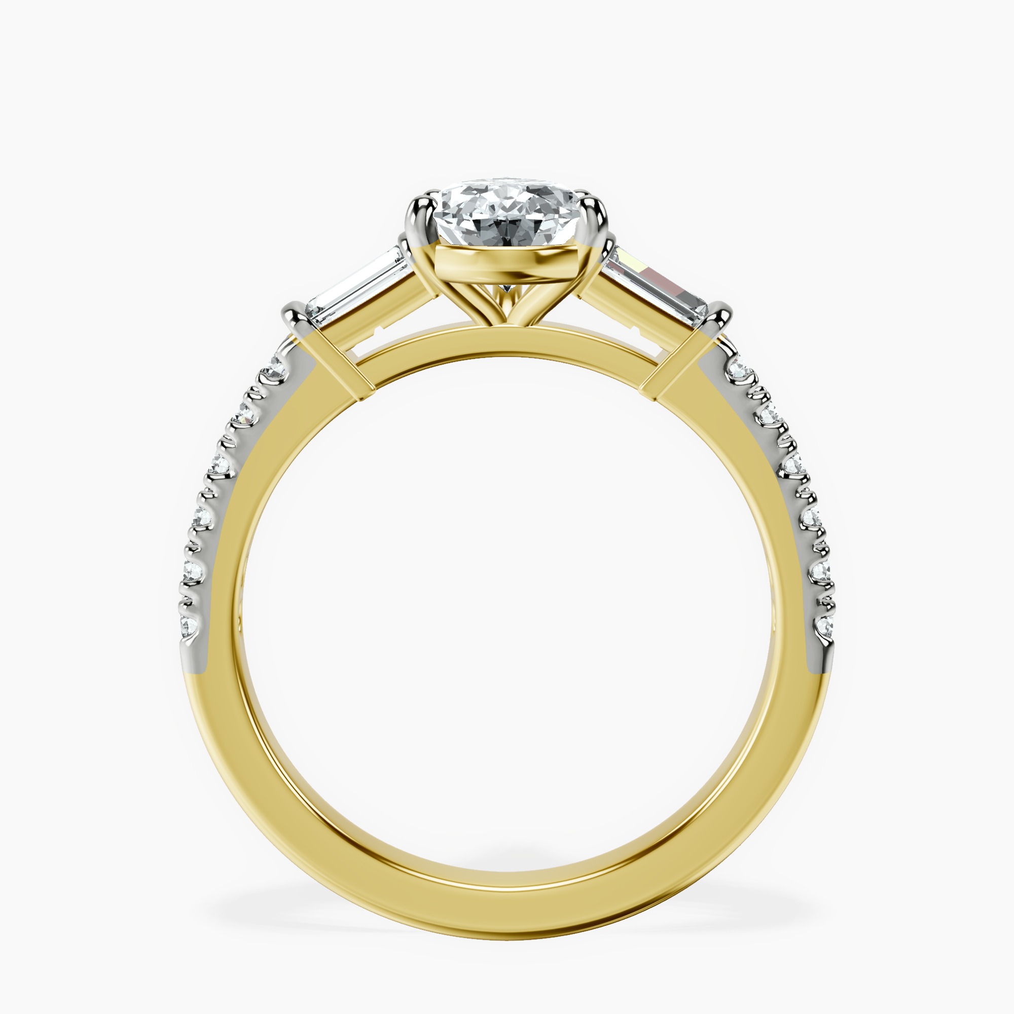 1.45 ct. pear Opalina Charm Ring in 14kt yellow gold side right image one
