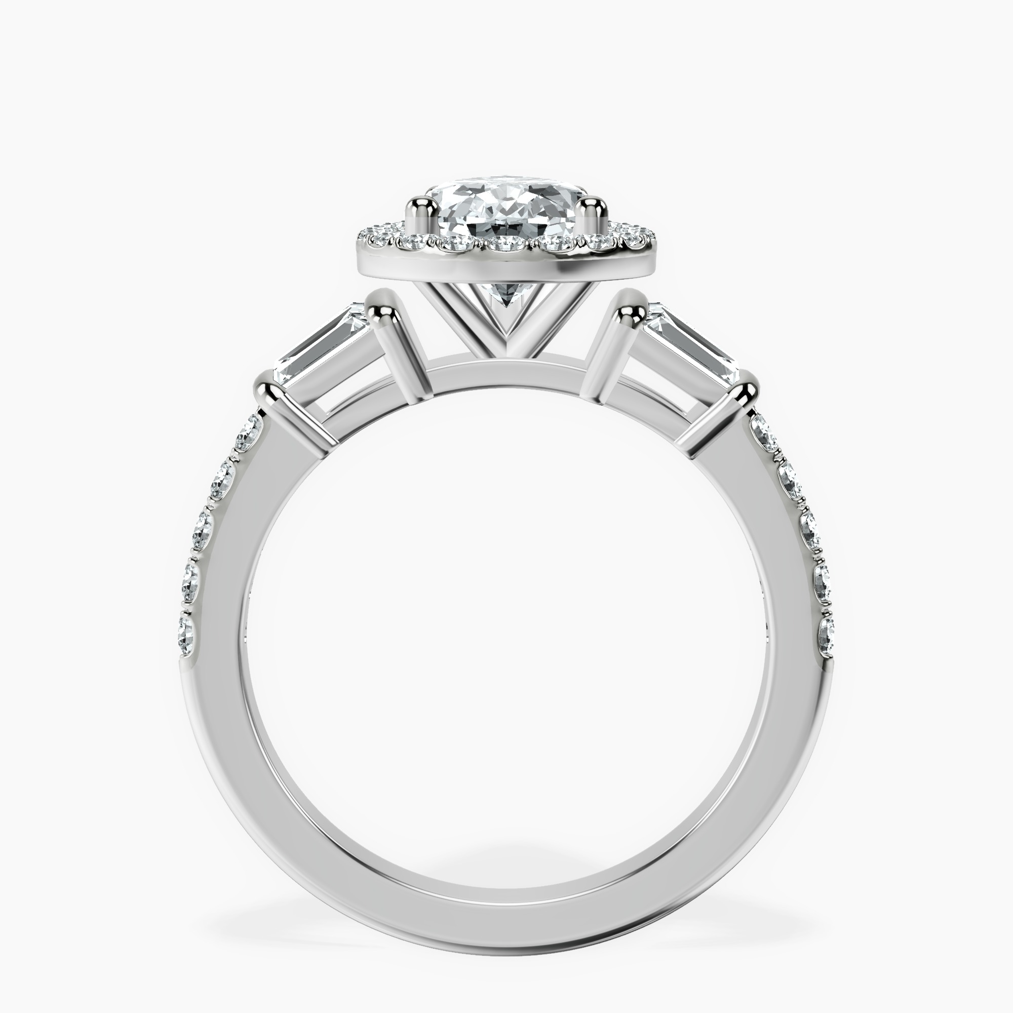 1.34 ct. pear Liora Cascade Ring in 14kt white gold side right image one