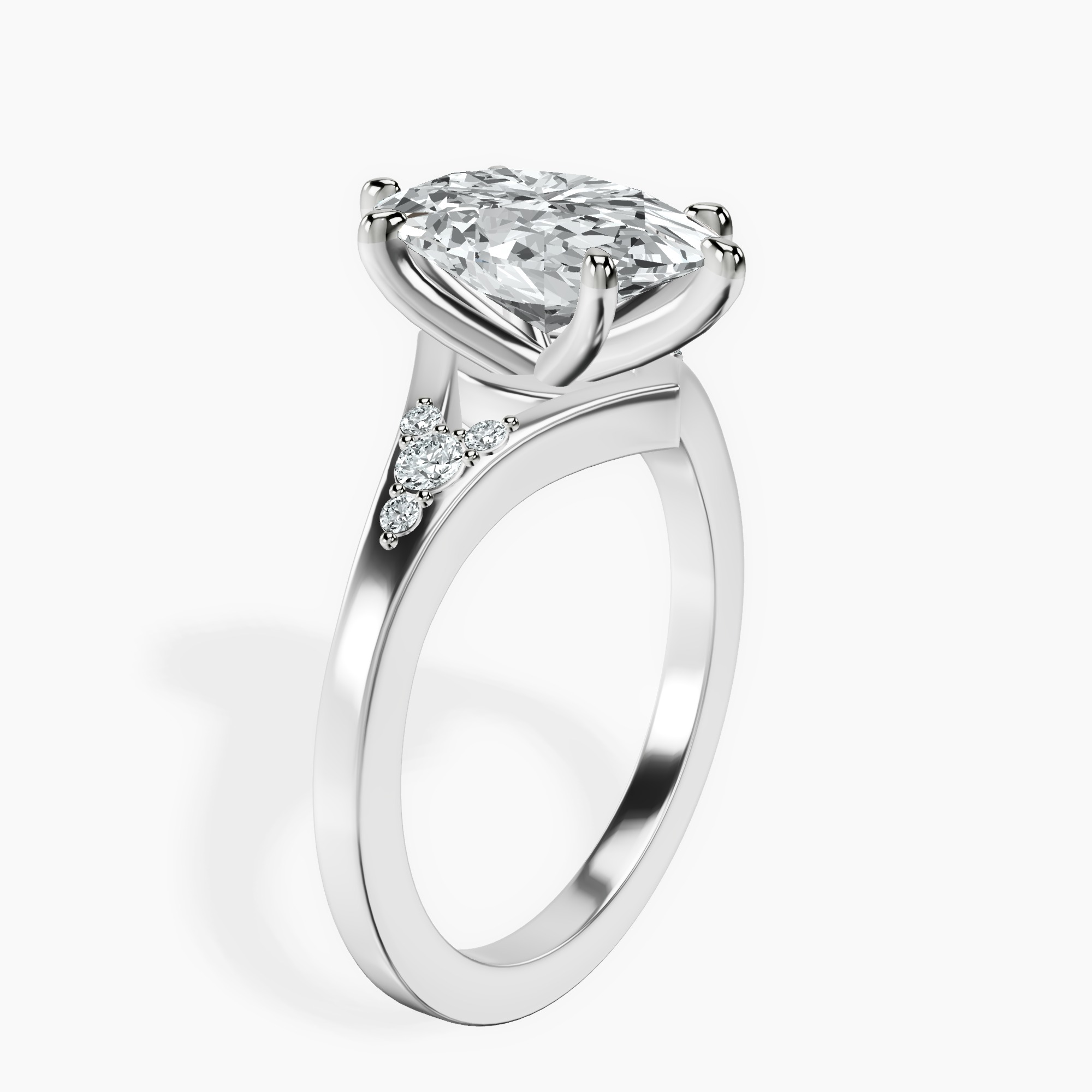 2.40 ct. oval Celestial Splendor Lab Diamond Ring in 18kt white gold standing product image one