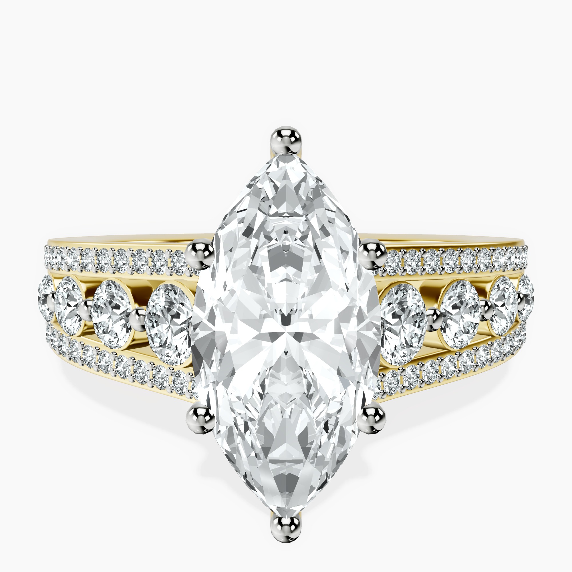 1.39 ct. marquise Eos Spark Lab Diamond Ring in 14kt yellow gold rtr top