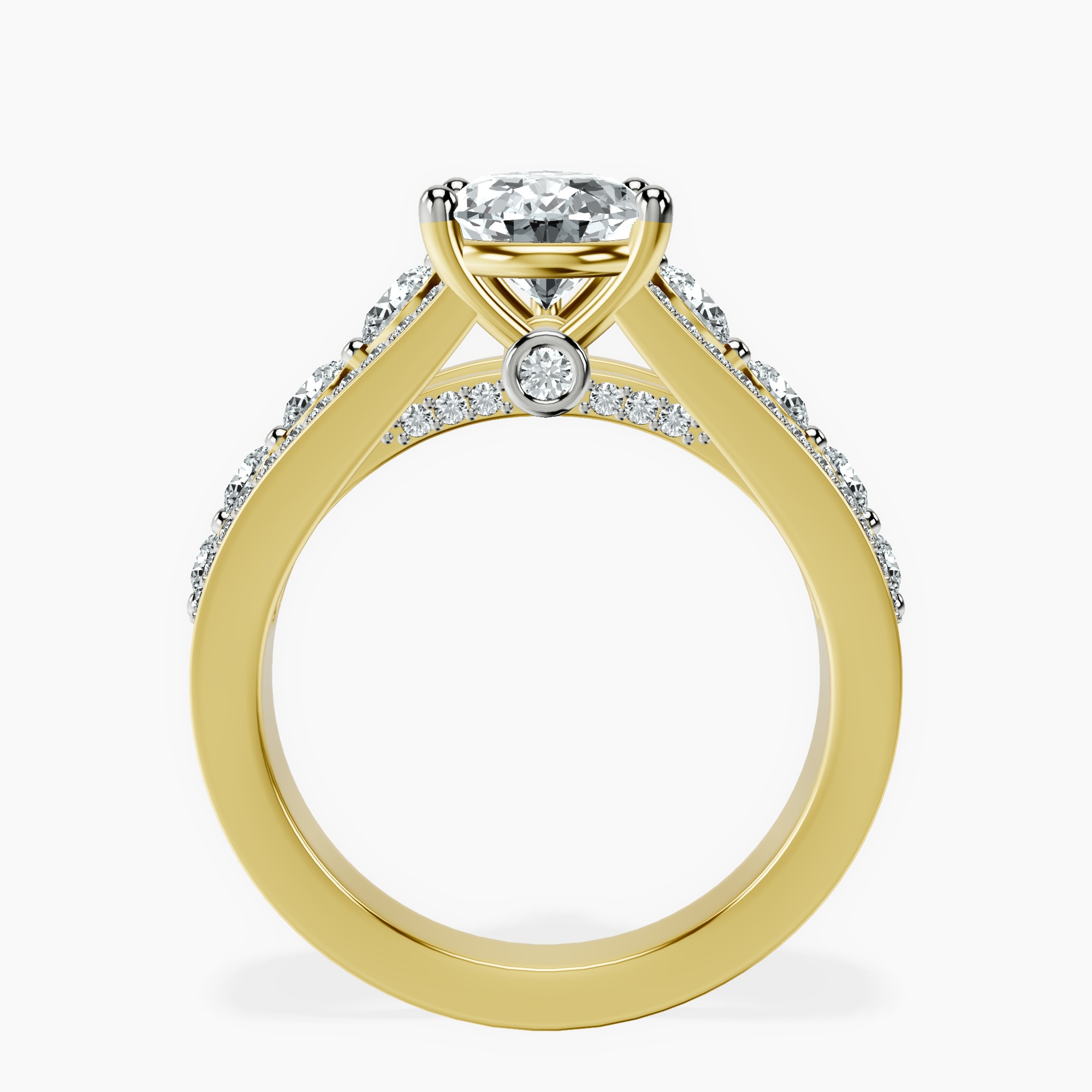 2.59 ct. pear Eos Spark Lab Diamond Ring in 18kt yellow gold side right image one