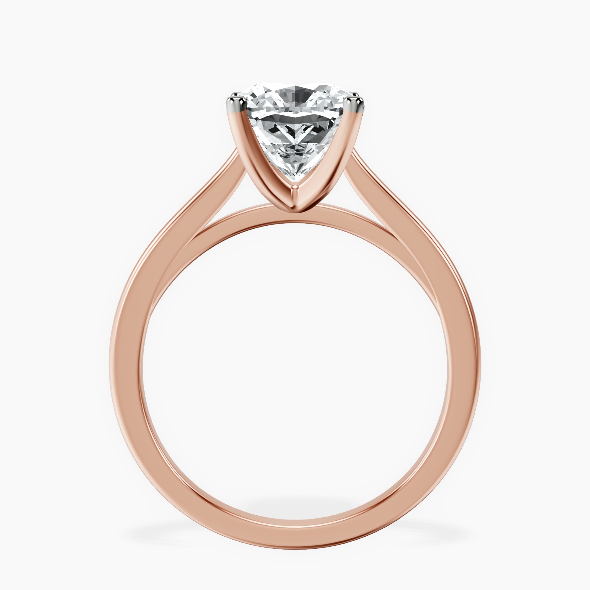 2.46 ct. cushion Teagan Solitaire Ring in 18kt rose gold side right image one